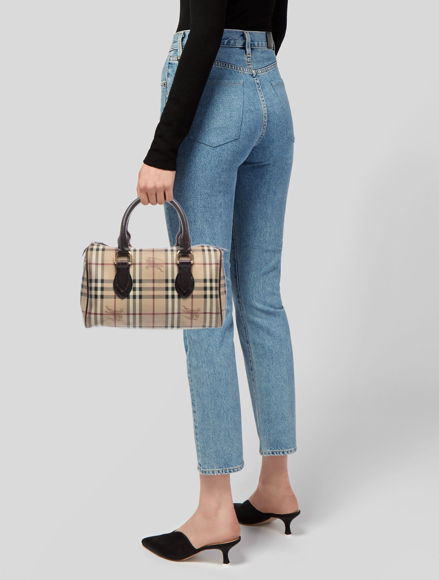 Burberry Haymarket Check Top Handle Bag