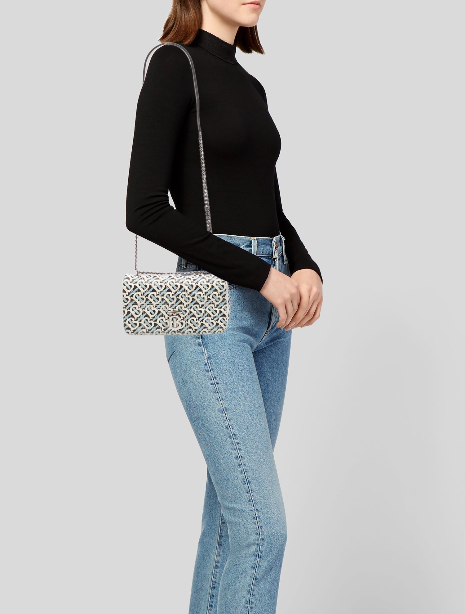 Burberry TB Monogram Lola - Blue Handle Bags, Handbags - BUR577016