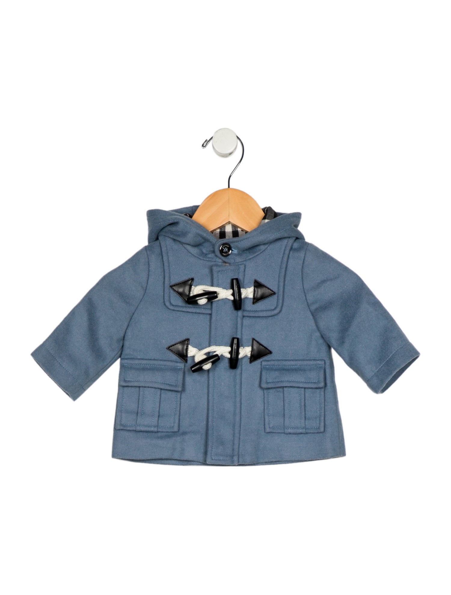 Burberry Wool blue casual jacket with zip closure