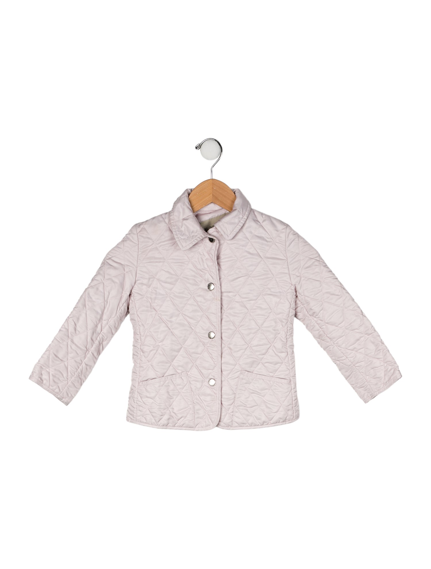 Burberry Solid Quilted Jacket - Purple Sizes 2-6, Girls