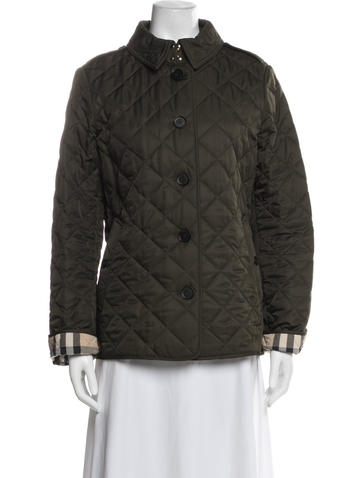 Burberry Plaid Print Jacket