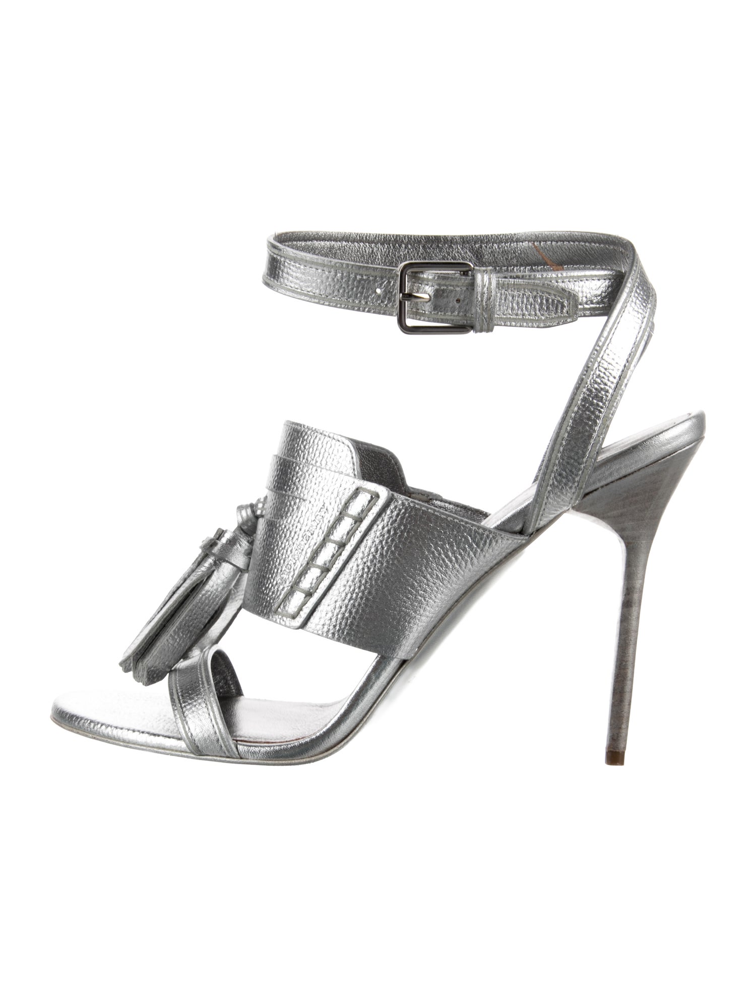 Burberry Leather T-Strap Sandals