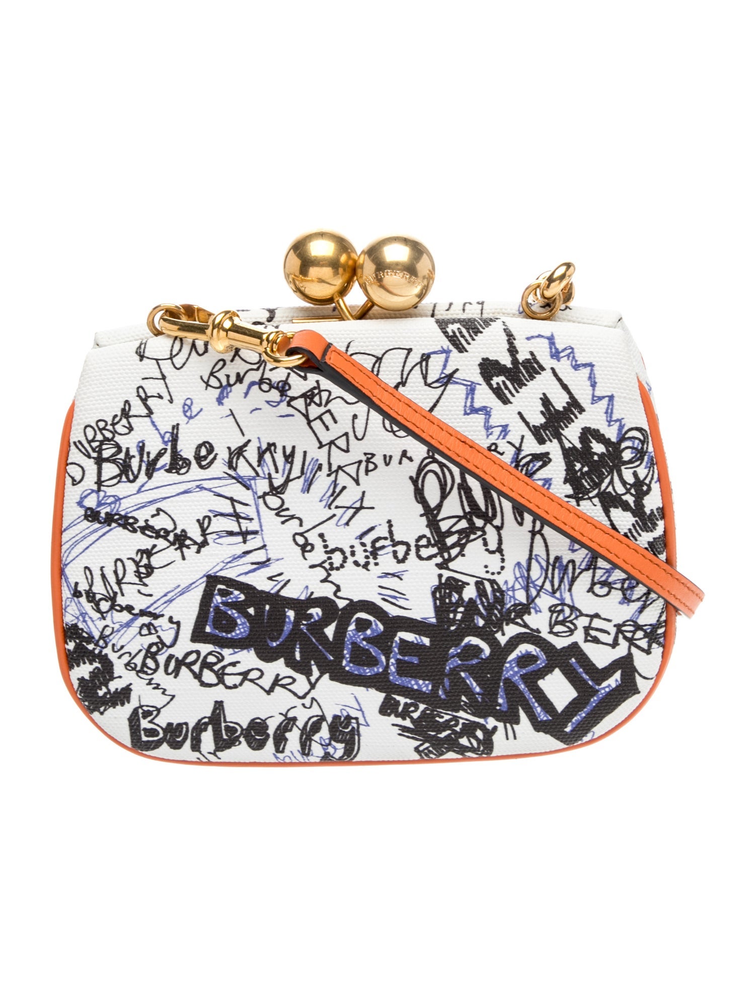 Burberry Doodle Print - Orange Clutches, Handbags - BUR577795