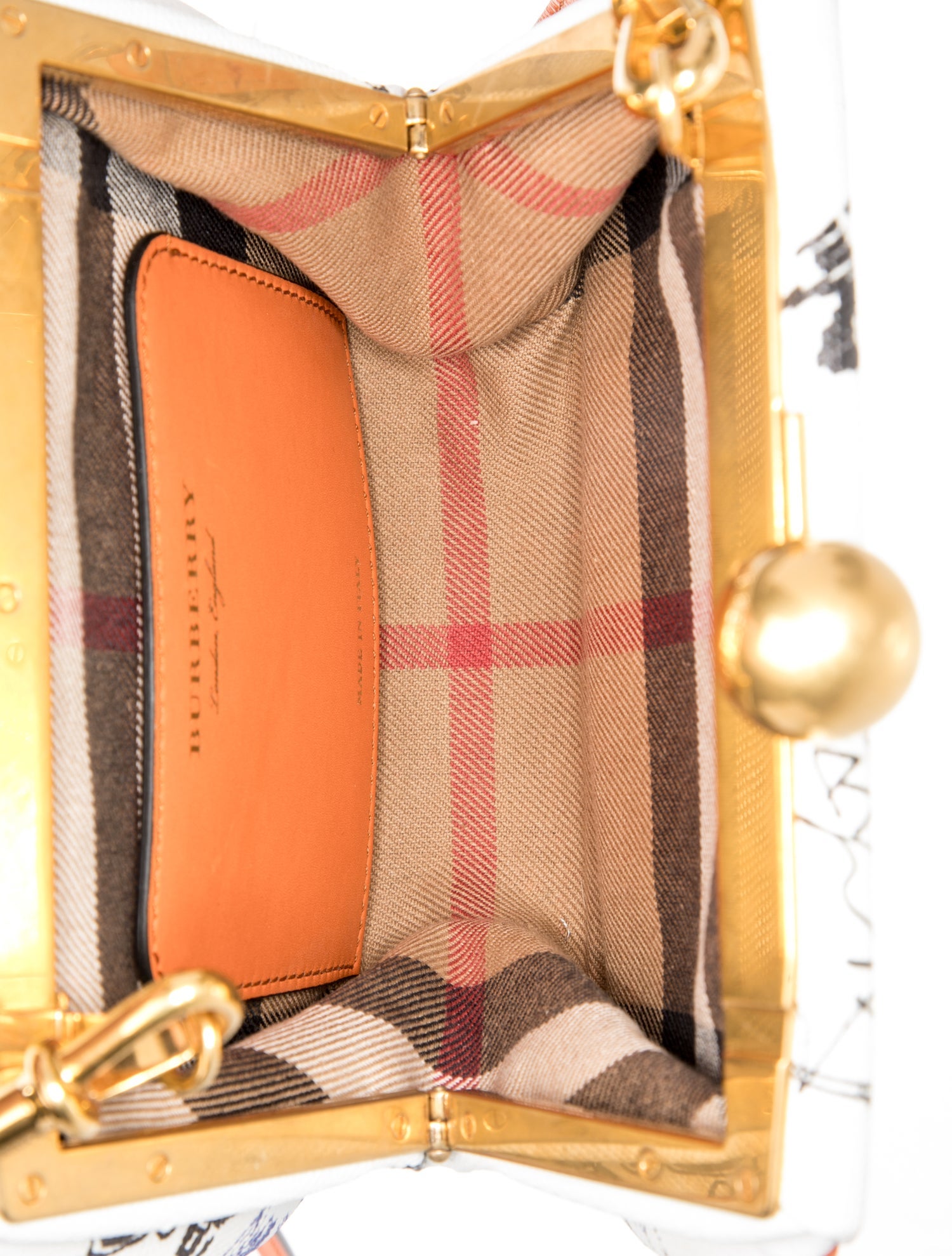 Burberry Doodle Print - Orange Clutches, Handbags - BUR577795