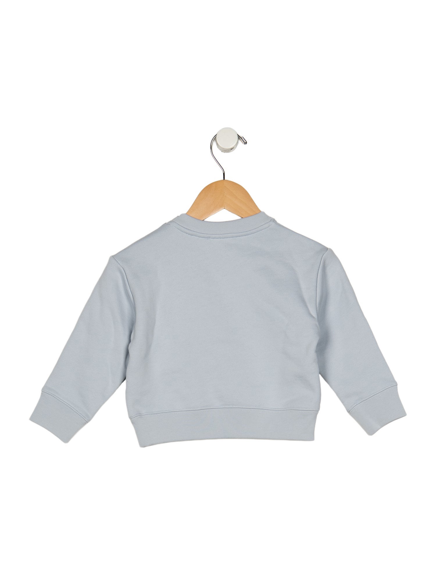 Burberry Cotton blue casual sweatshirt with side snap closure and branding motif