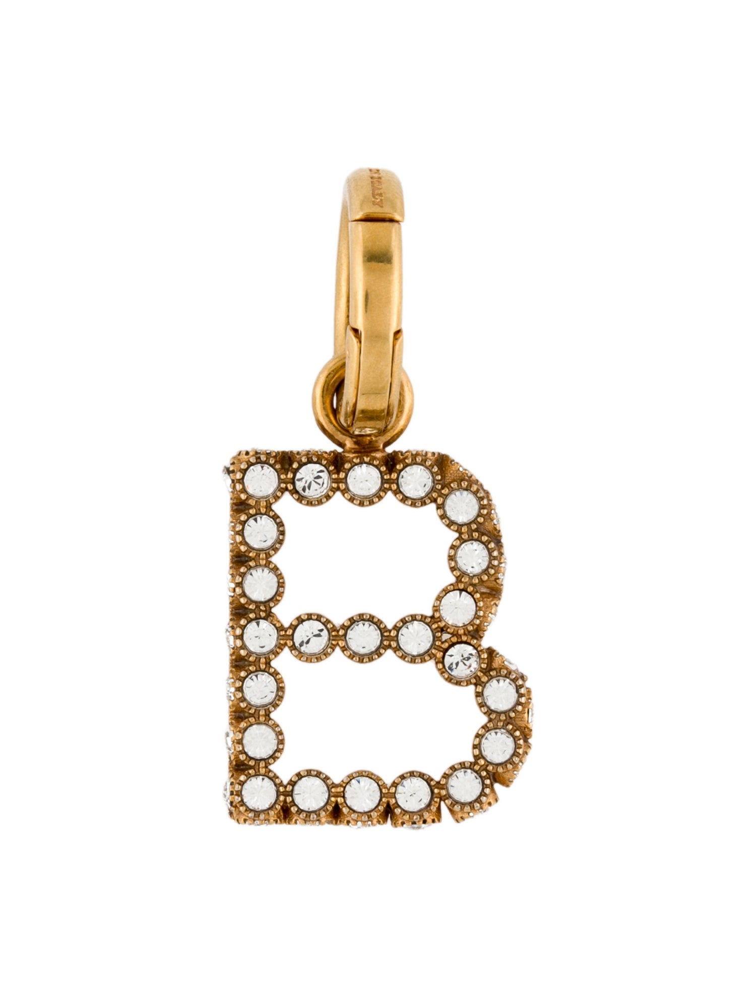 Burberry Crystal "B" Alphabet Pendant Necklace