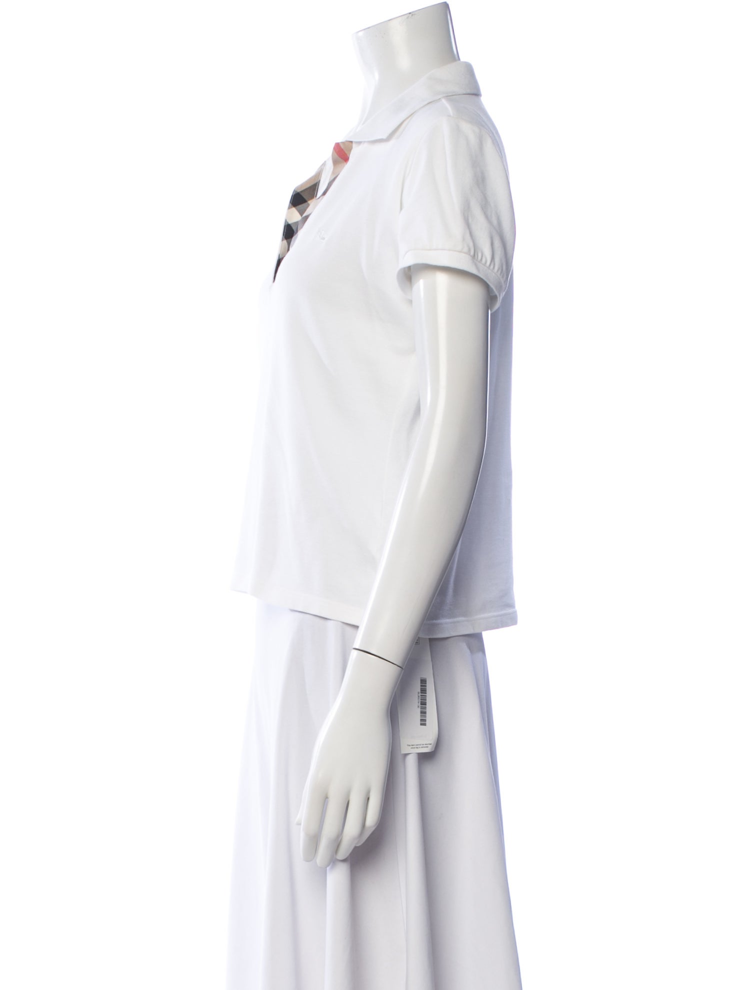 Burberry V-Neck Short Sleeve Polo