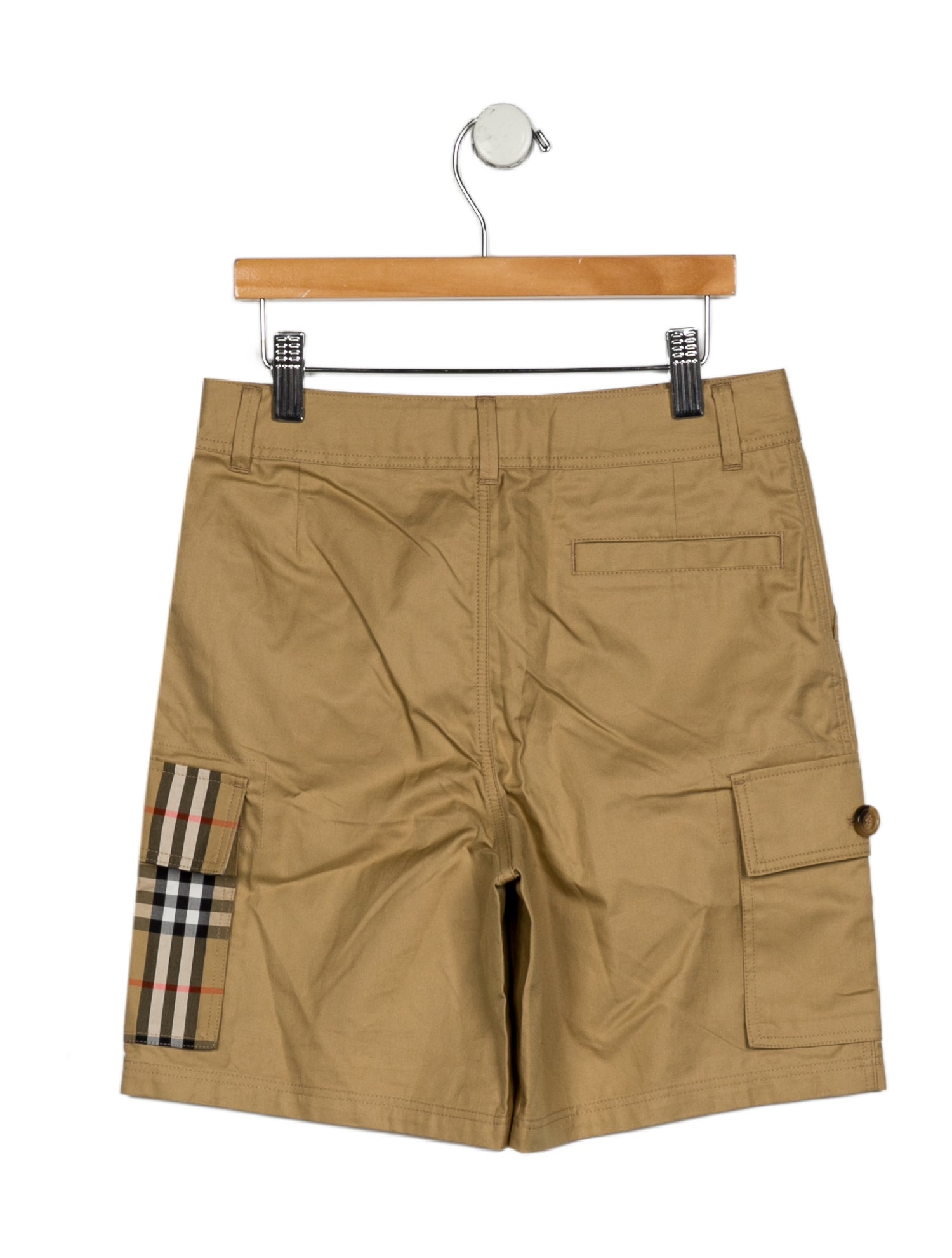 Burberry Cotton neutral shorts with trim accent and zip closure