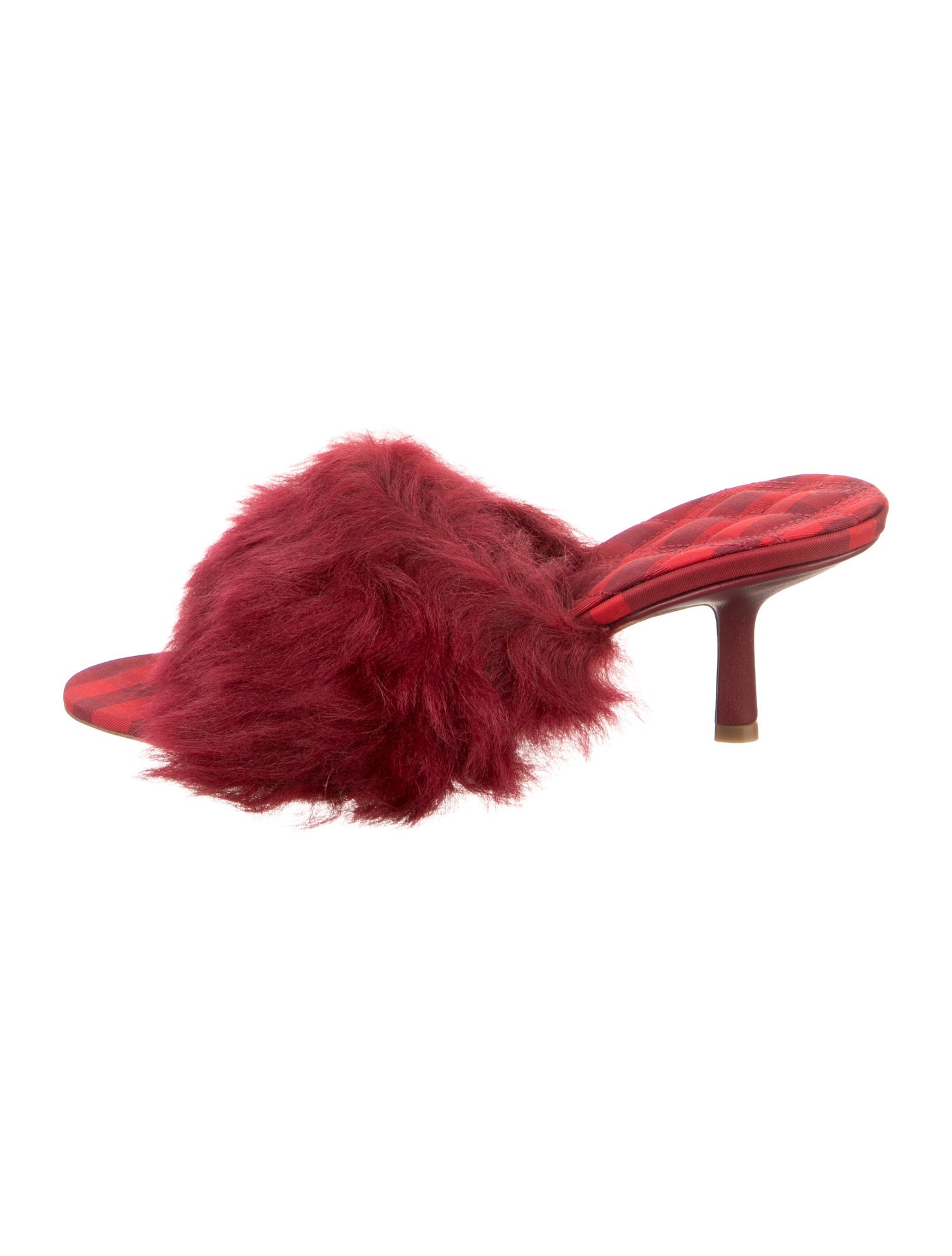 Burberry Shearling Fur Trim Slides