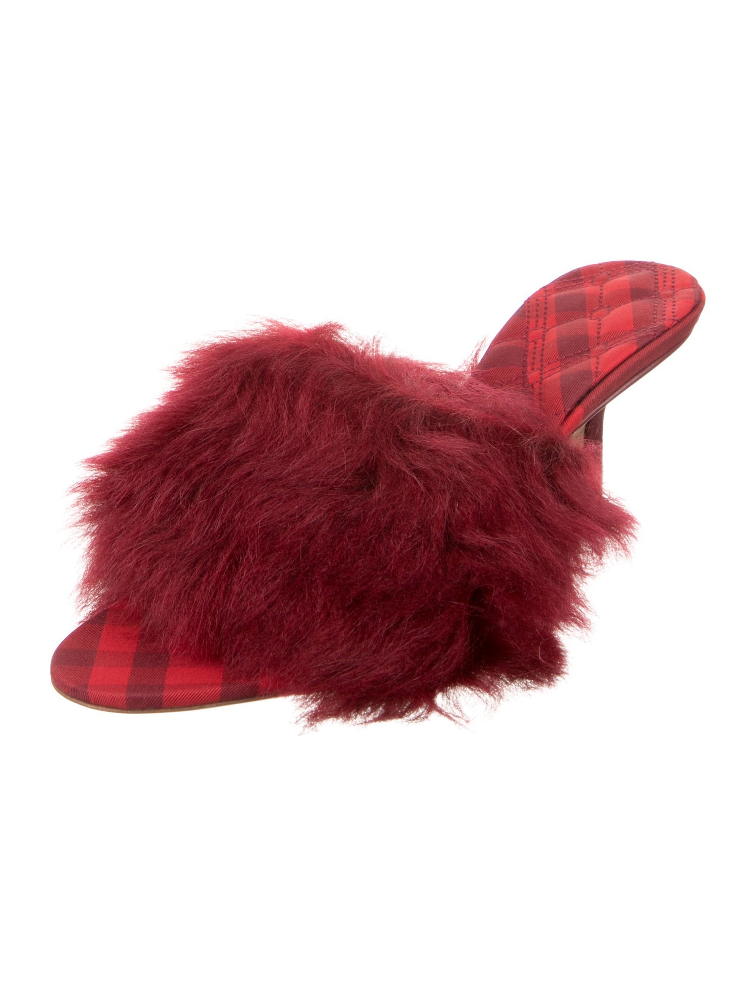 Burberry Shearling Fur Trim Slides