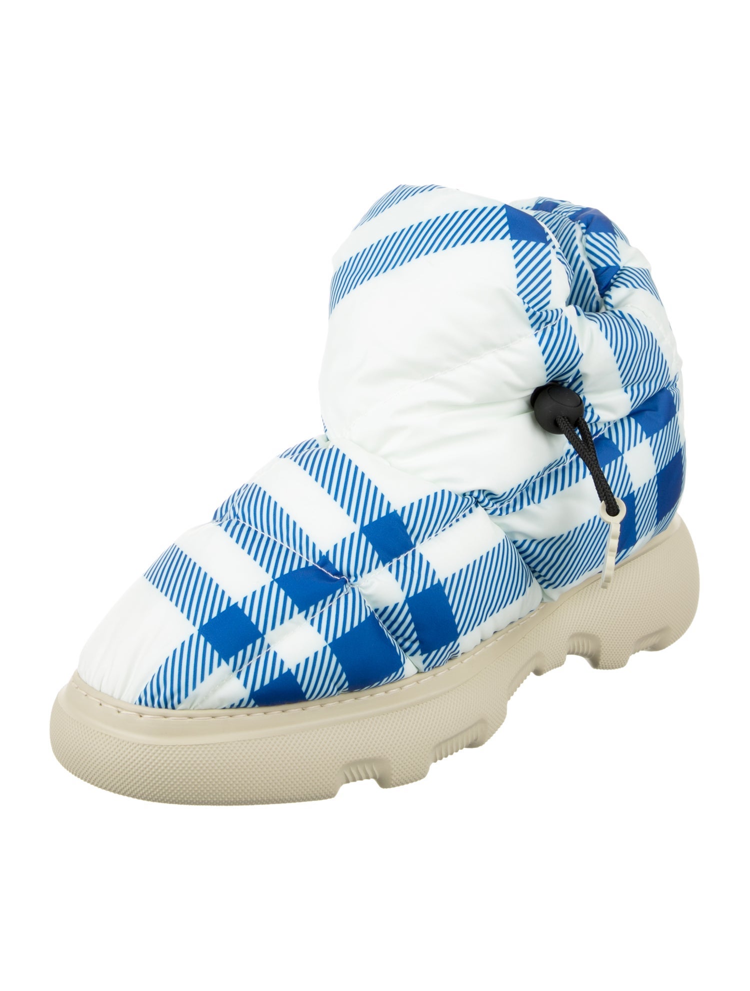 Burberry Plaid Print Hiking Boots w/ Tags