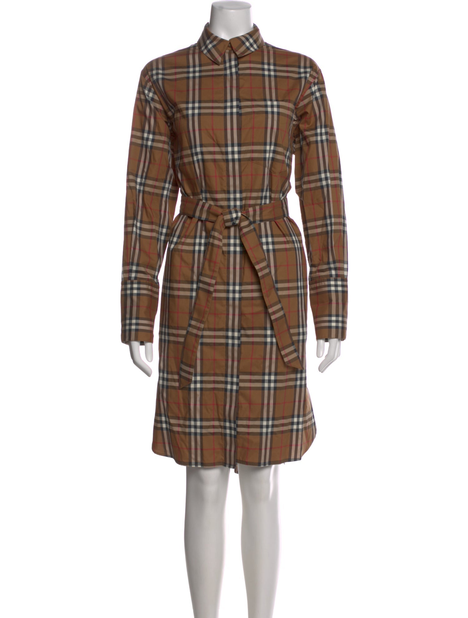 Burberry Plaid Print Knee-Length Dress w/ Tags