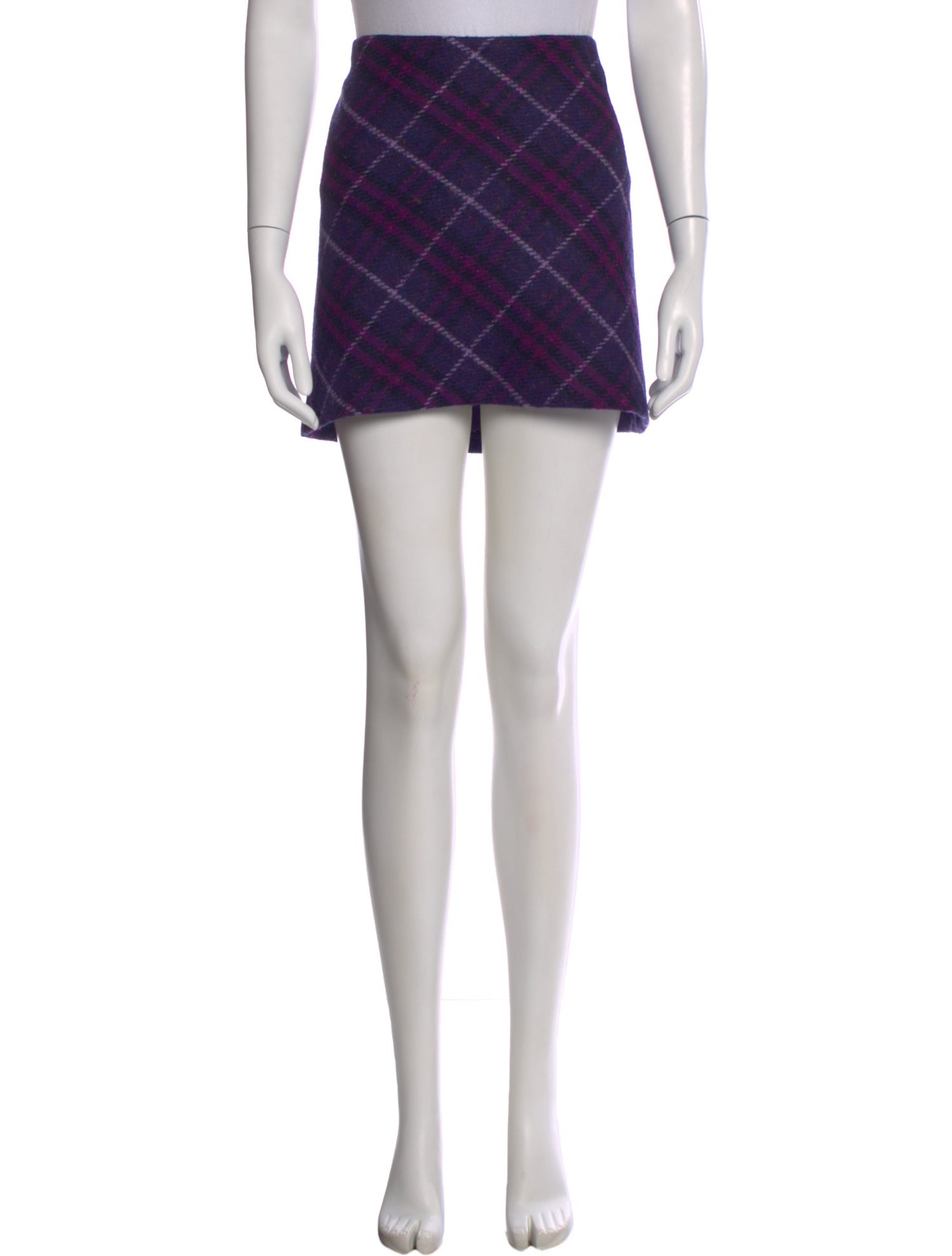Burberry Plaid Print Mini Skirt
