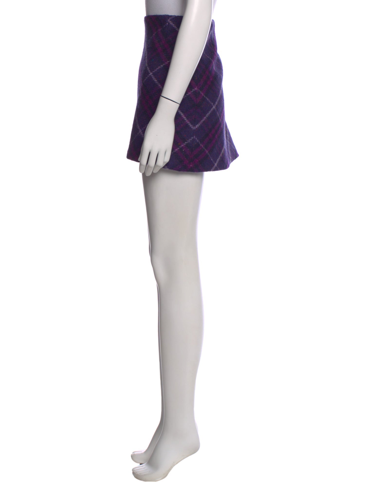 Burberry Plaid Print Mini Skirt