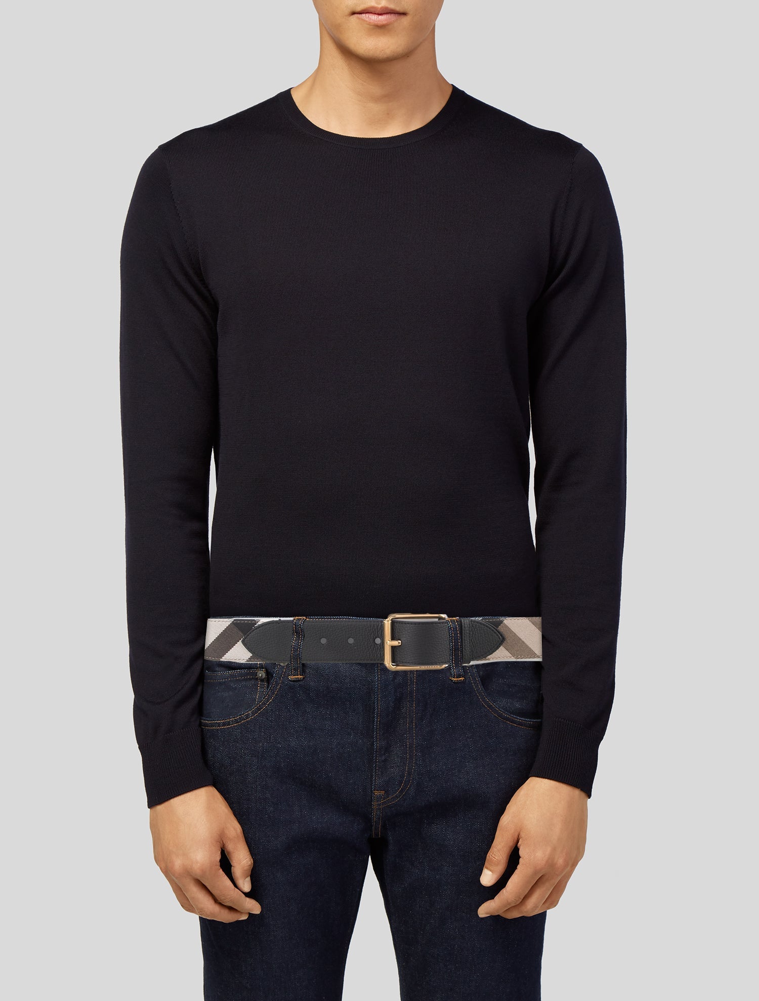 Burberry Nova Check Pattern Canvas Waist Belt w/ Tags