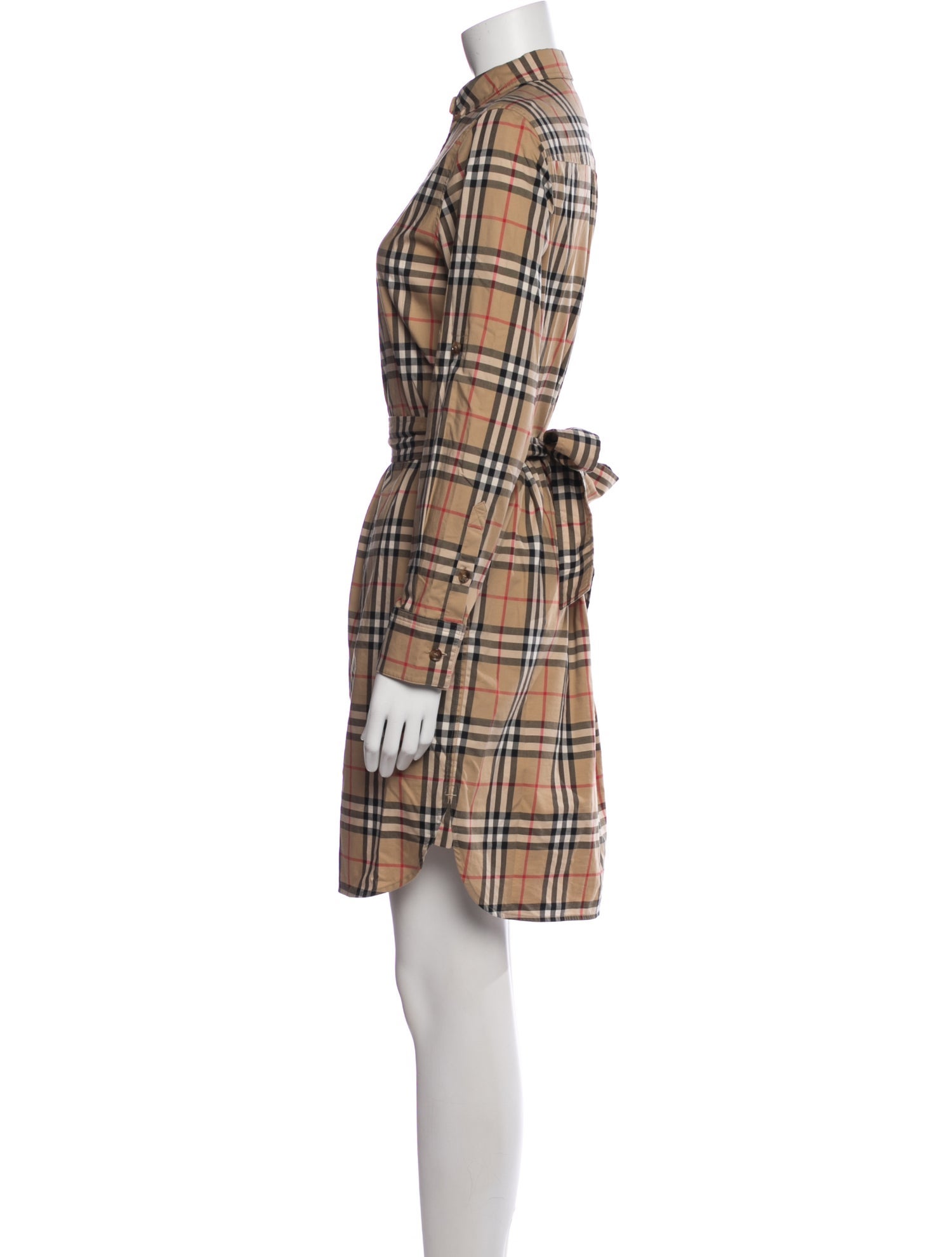 Burberry Plaid Print Mini Dress