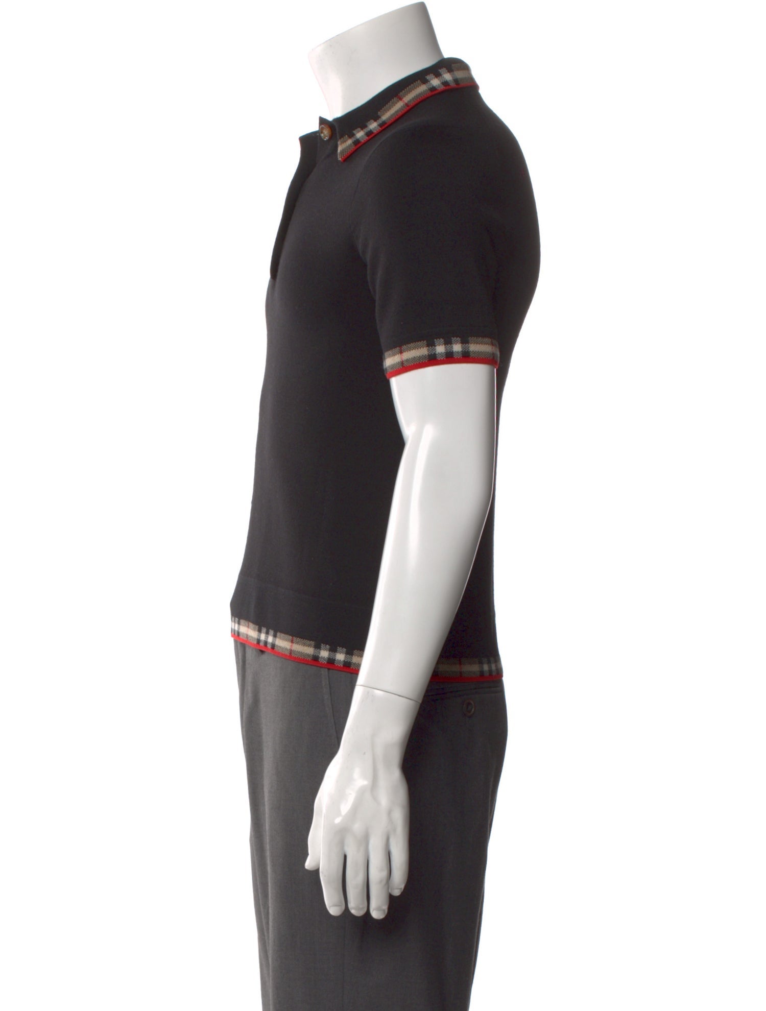 Burberry Wool Collar Polo Sweater