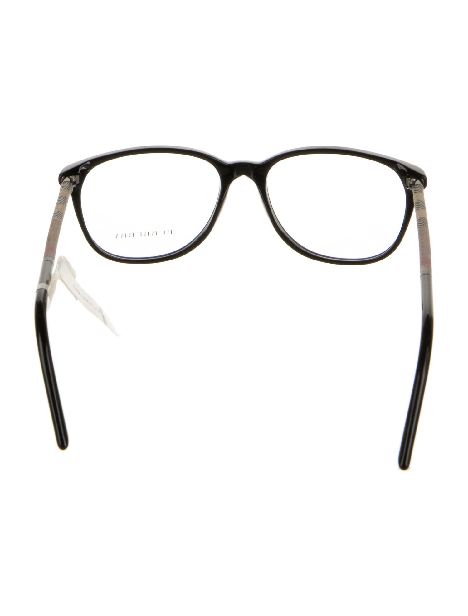 Burberry Nova Check Pattern Round Eyeglasses