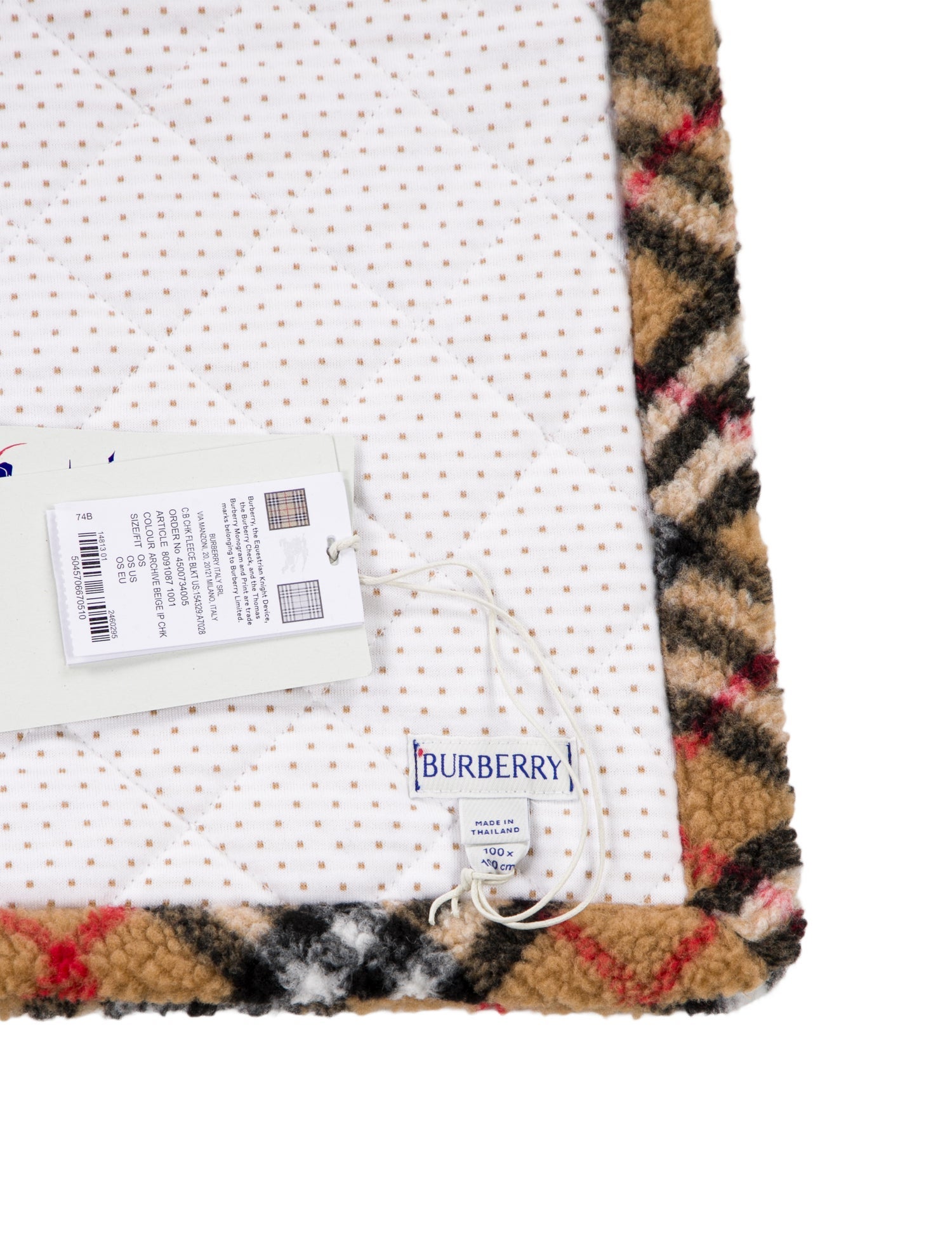 Burberry Nova Check Fleece Baby Blanket