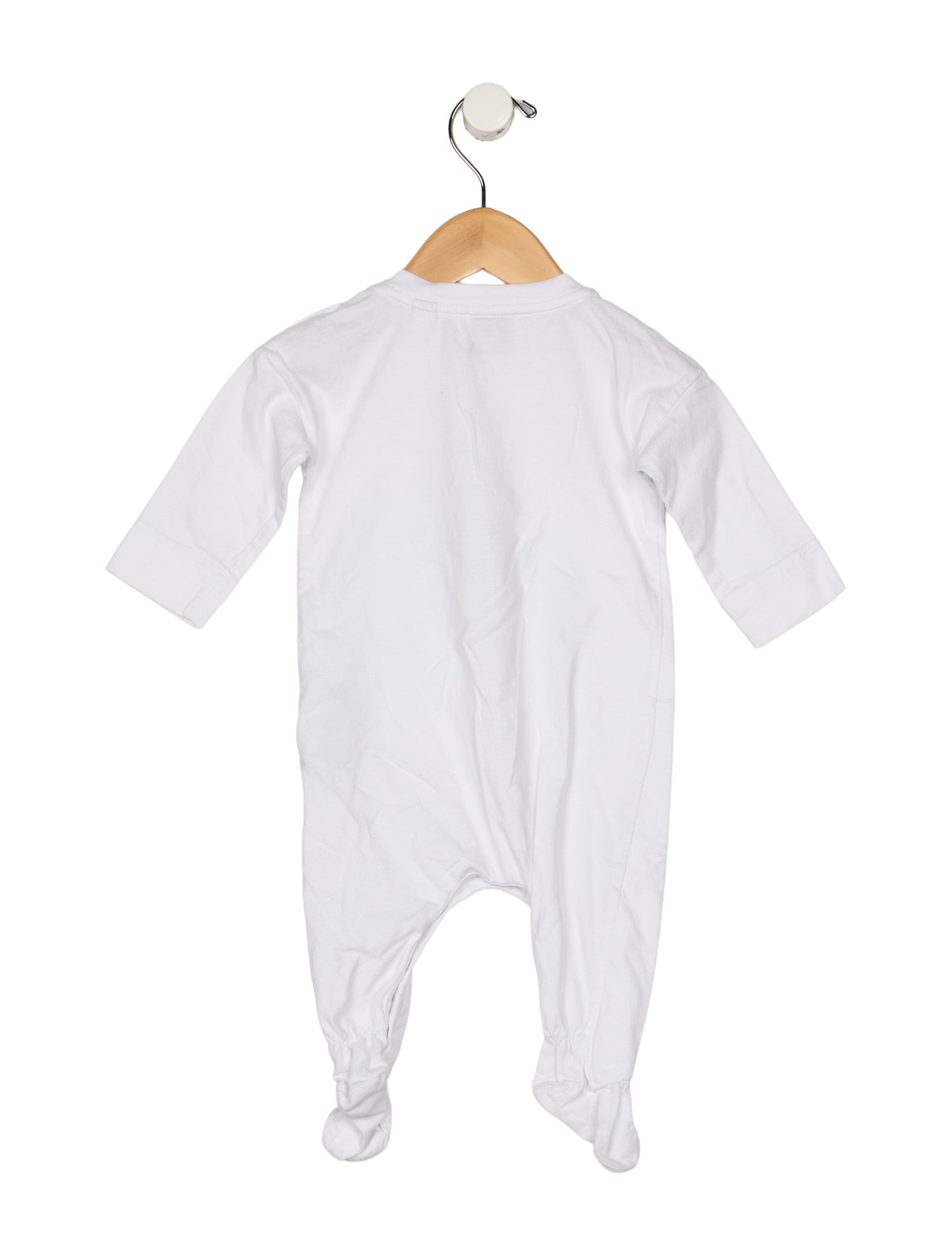 Burberry Cotton white patterned one piece with snap and button closure
