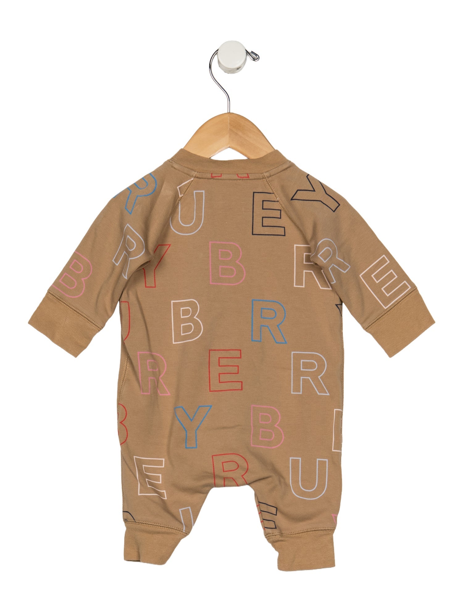 Burberry Cotton neutral patterned two piece set with snap closure
