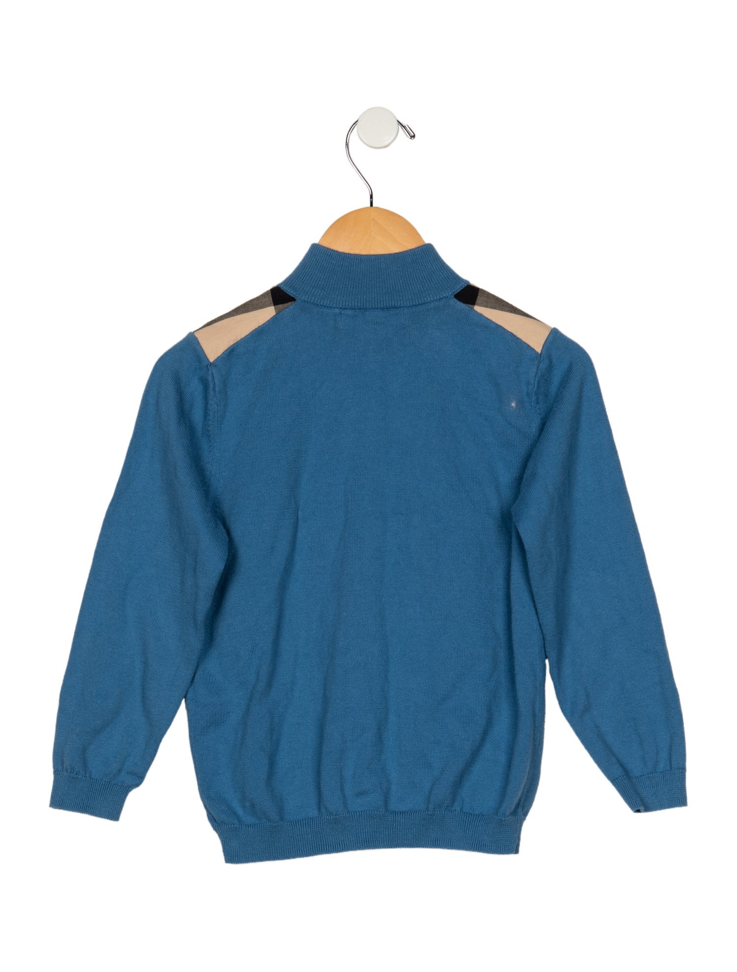 Burberry Cotton blue casual jacket with zip closure