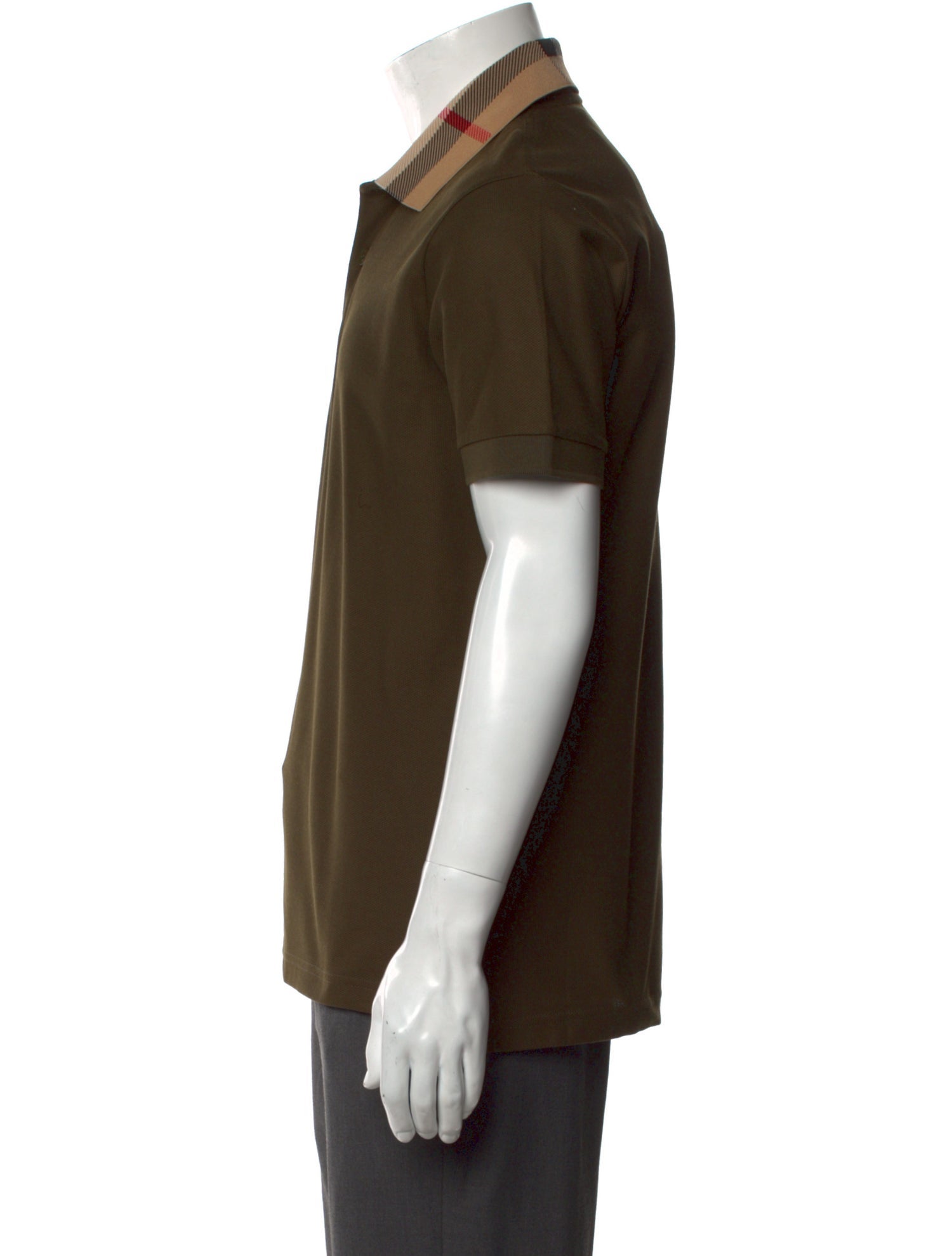 Burberry Colorblock Pattern Collar Polo Shirt