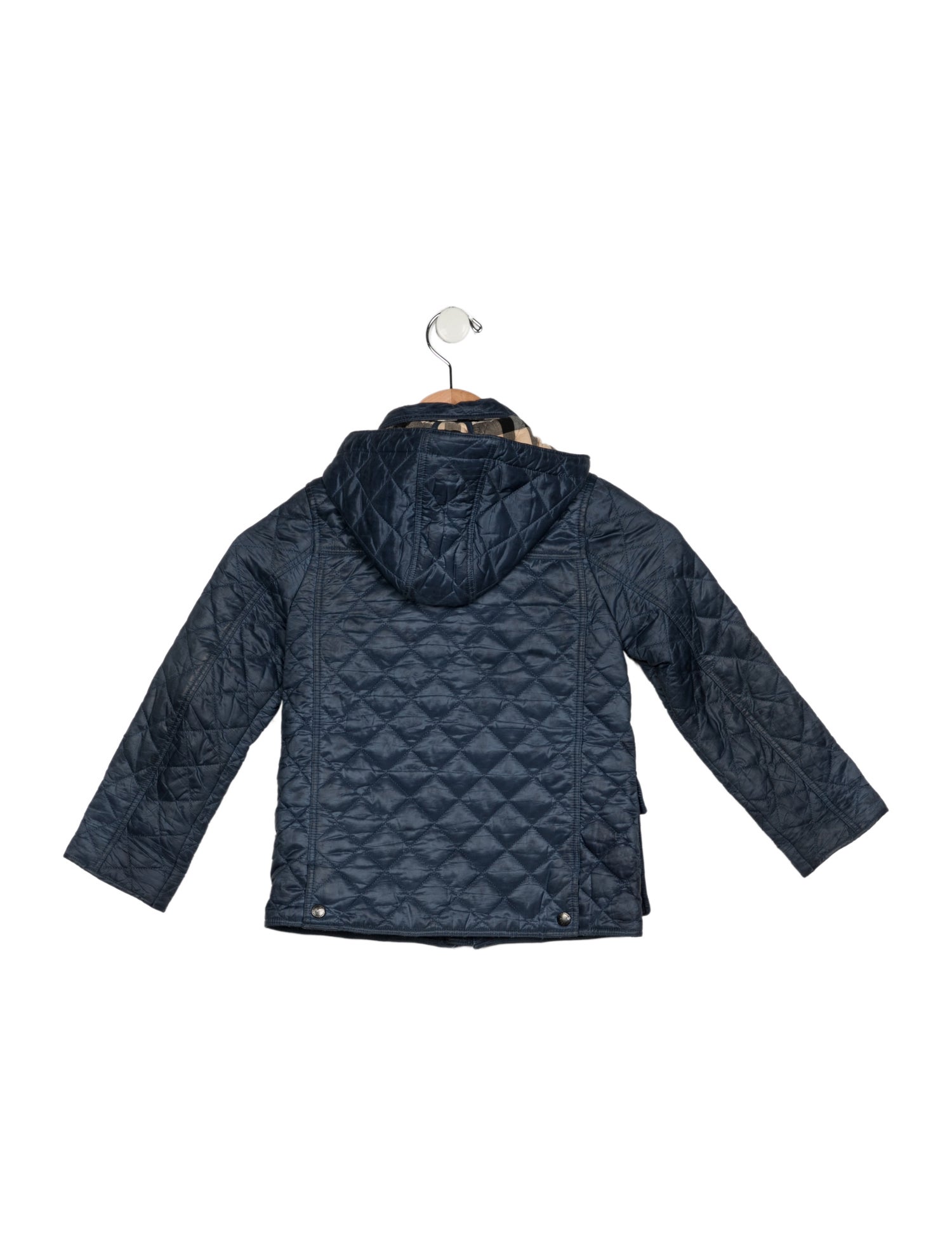 Burberry Kids Blue Quilted Coat