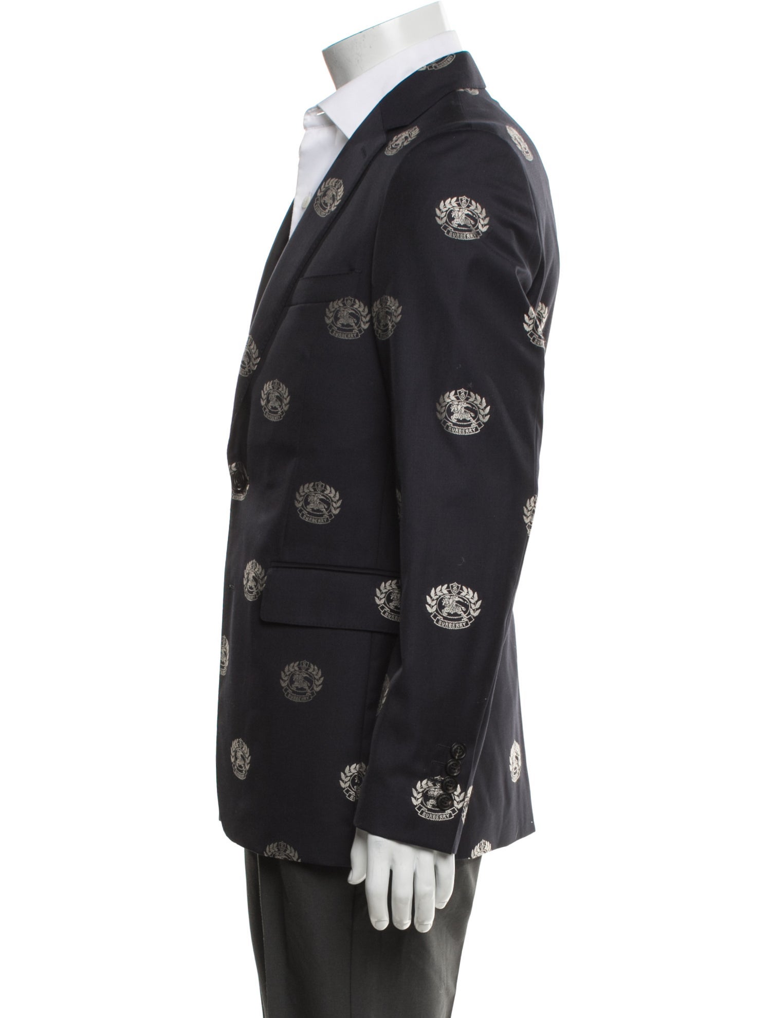 Burberry Wool Patterned Blazer
