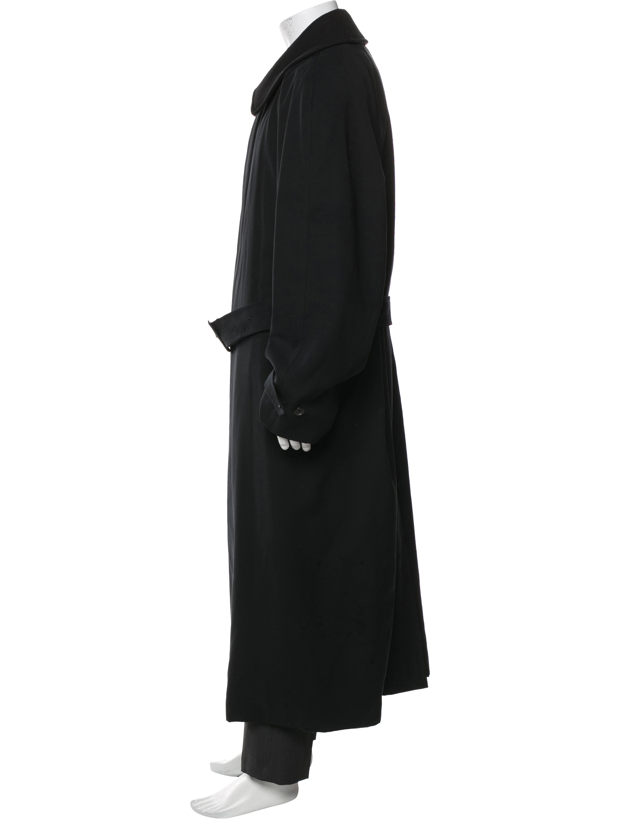 Burberry London Nova Check Pattern Wool Trench Coat