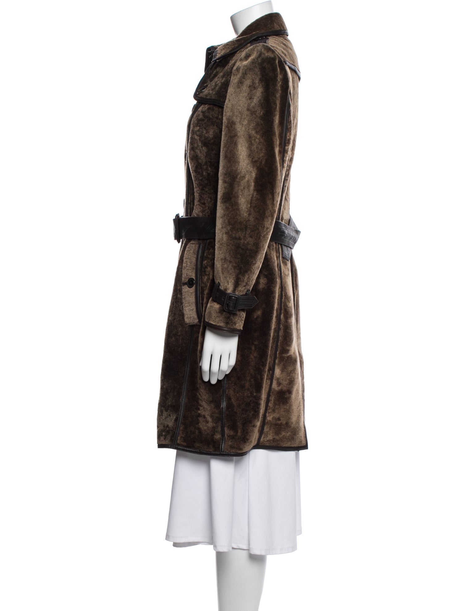 Theory Animal Print Faux Fur Coat - Neutrals Coats, Clothing