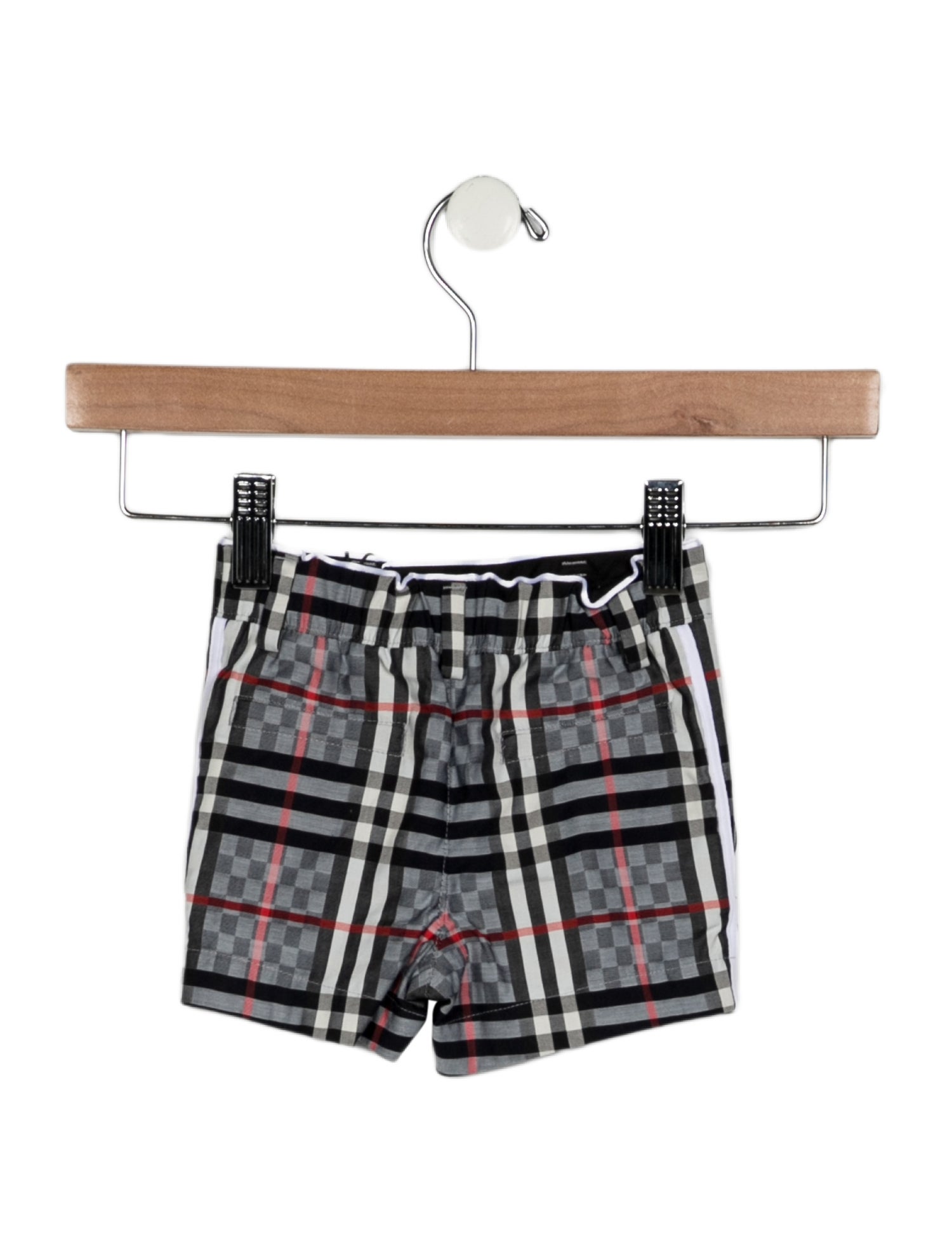 Burberry Cotton black and white patterned shorts with button closure w/Tags