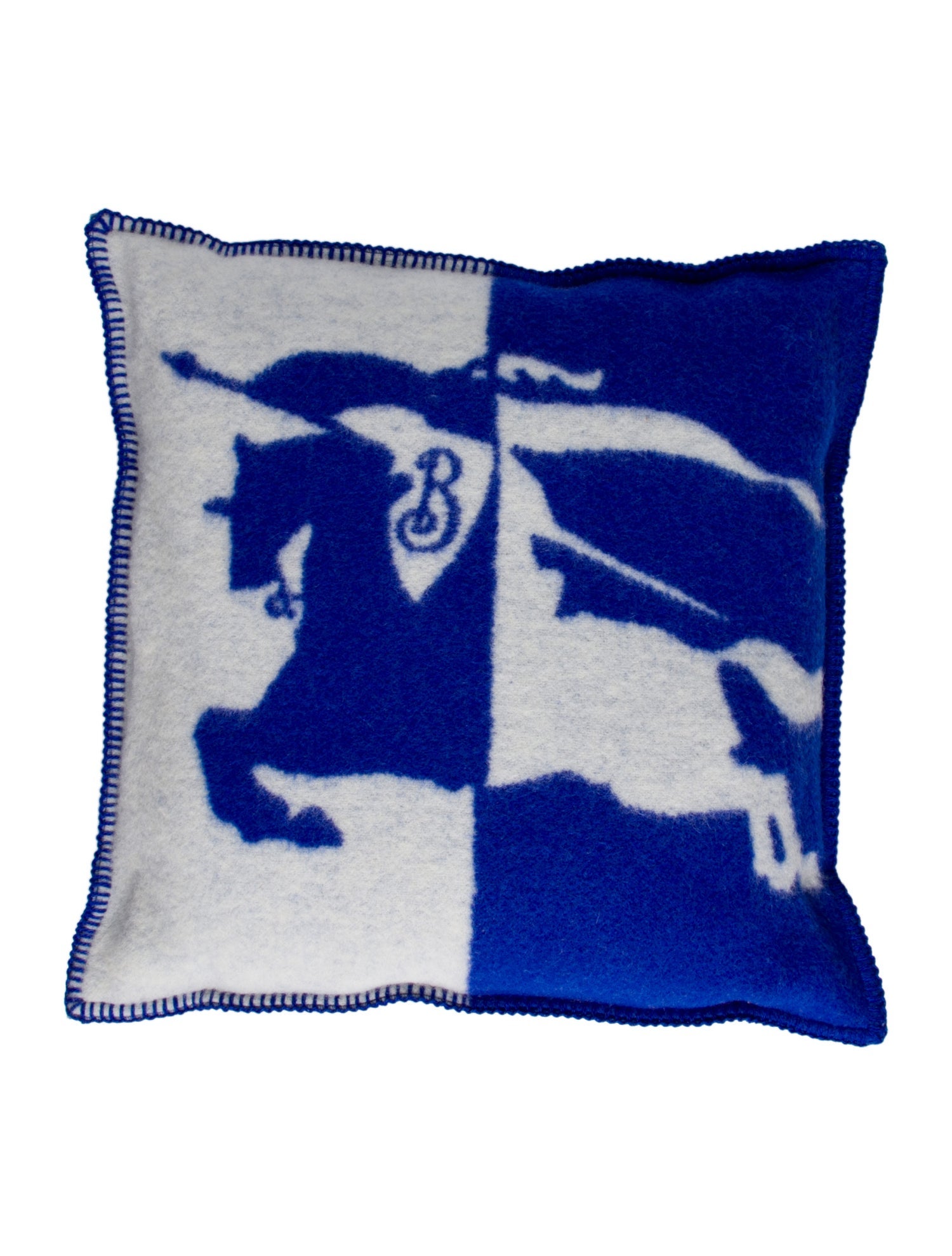 Burberry Split EKD Wool Throw Pillow