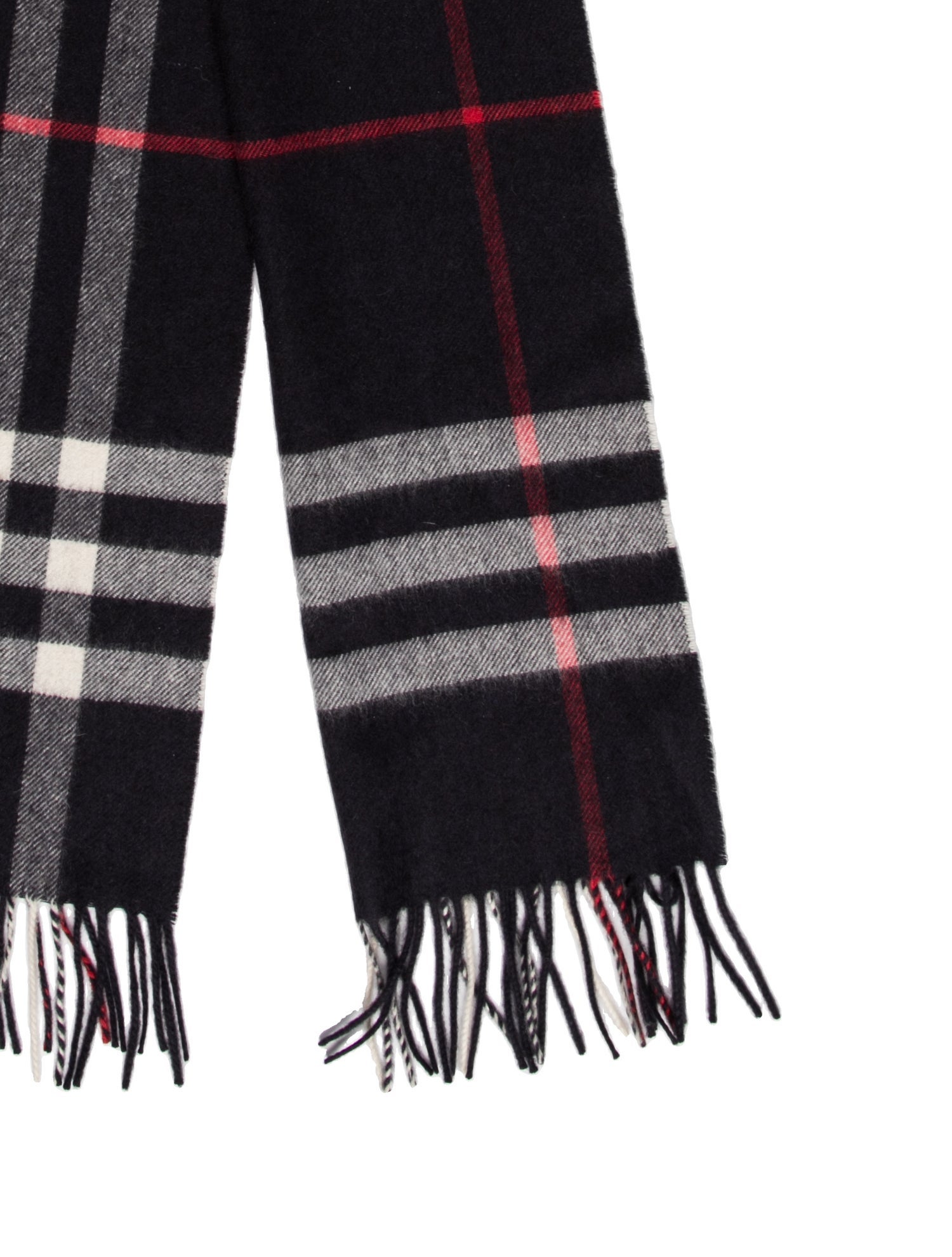 Burberry Cashmere Plaid Print Scarf