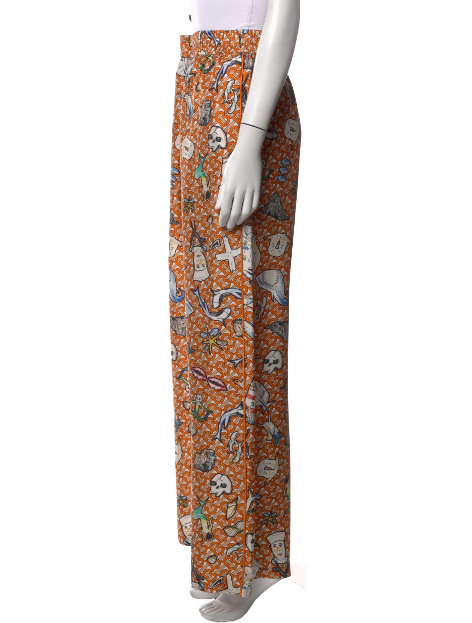 Burberry Silk Wide Leg Pants