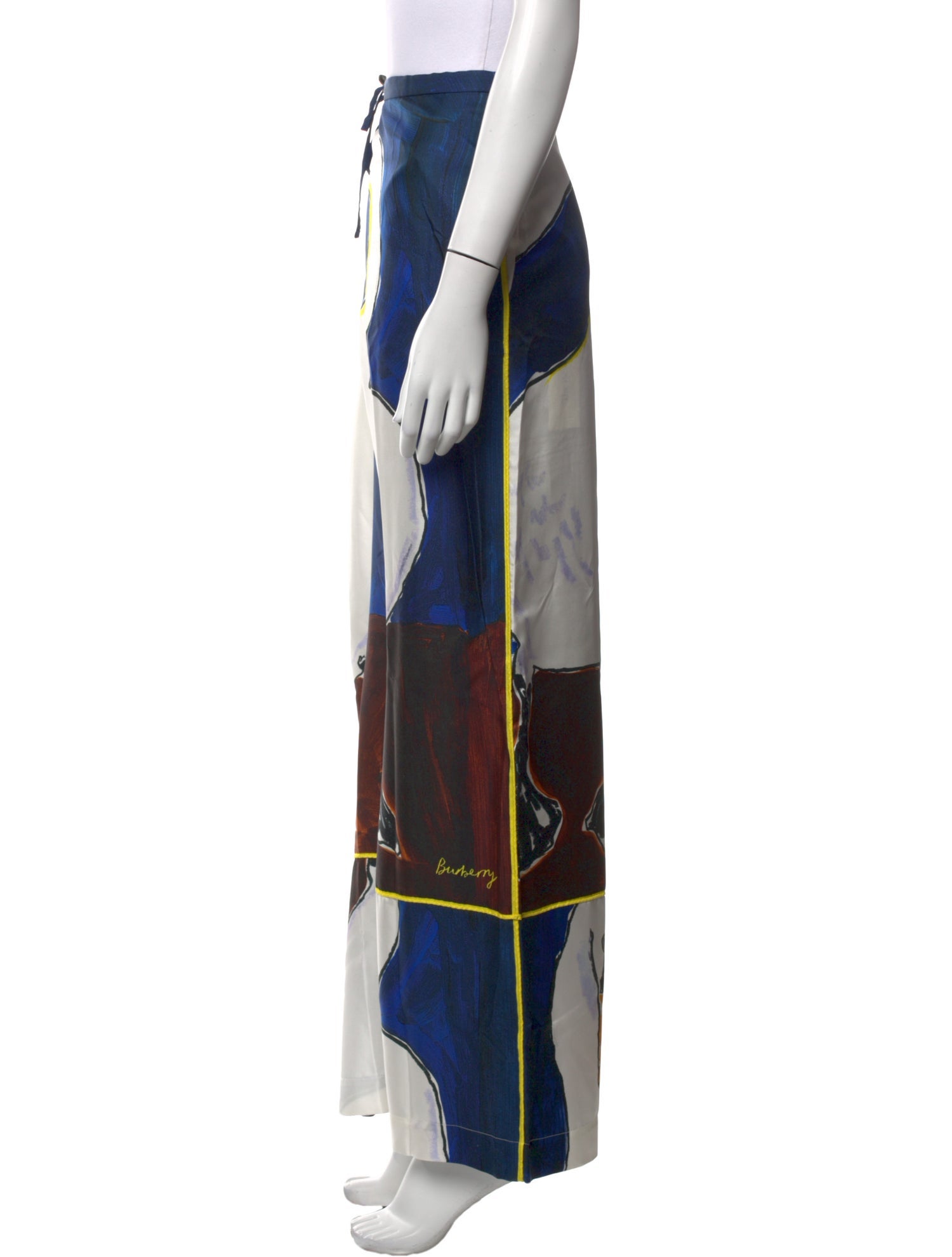 Burberry Silk Wide Leg Pants