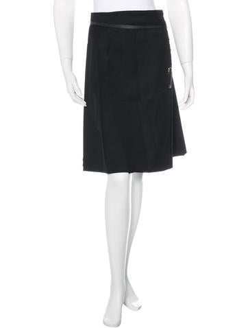 Burberry Wool Wrap Skirt