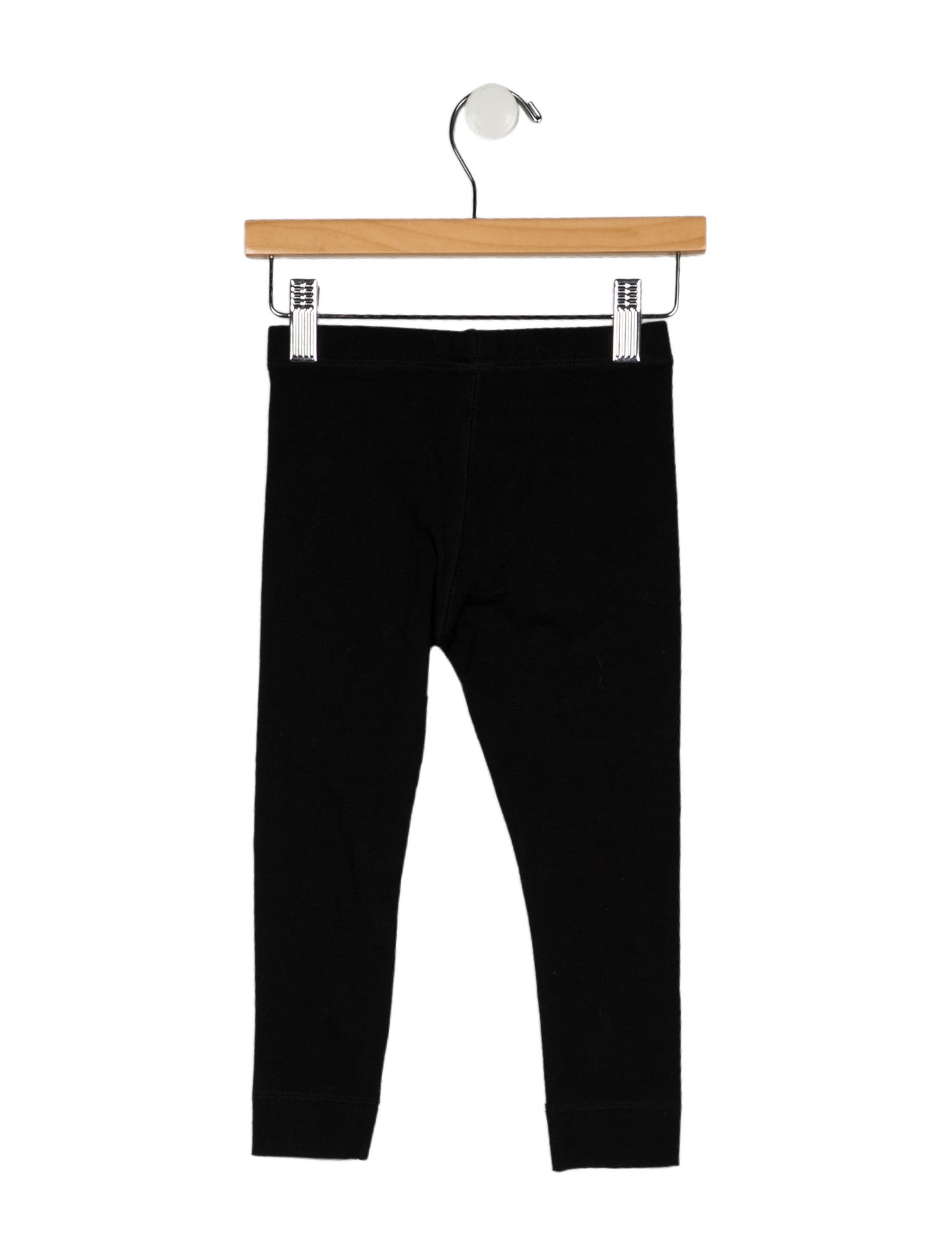 Burberry Cotton black patterned leggings with elastic waist