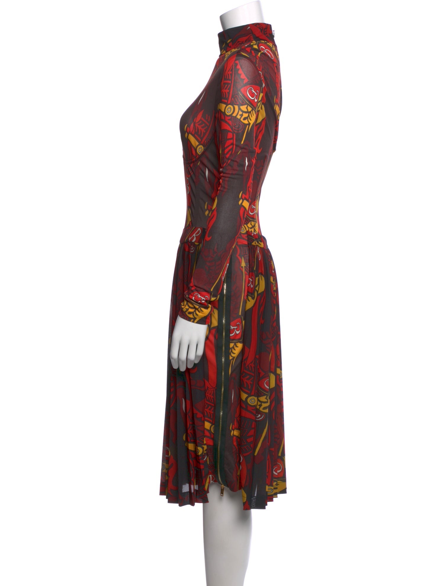Burberry Graphic Print Midi Length Dress