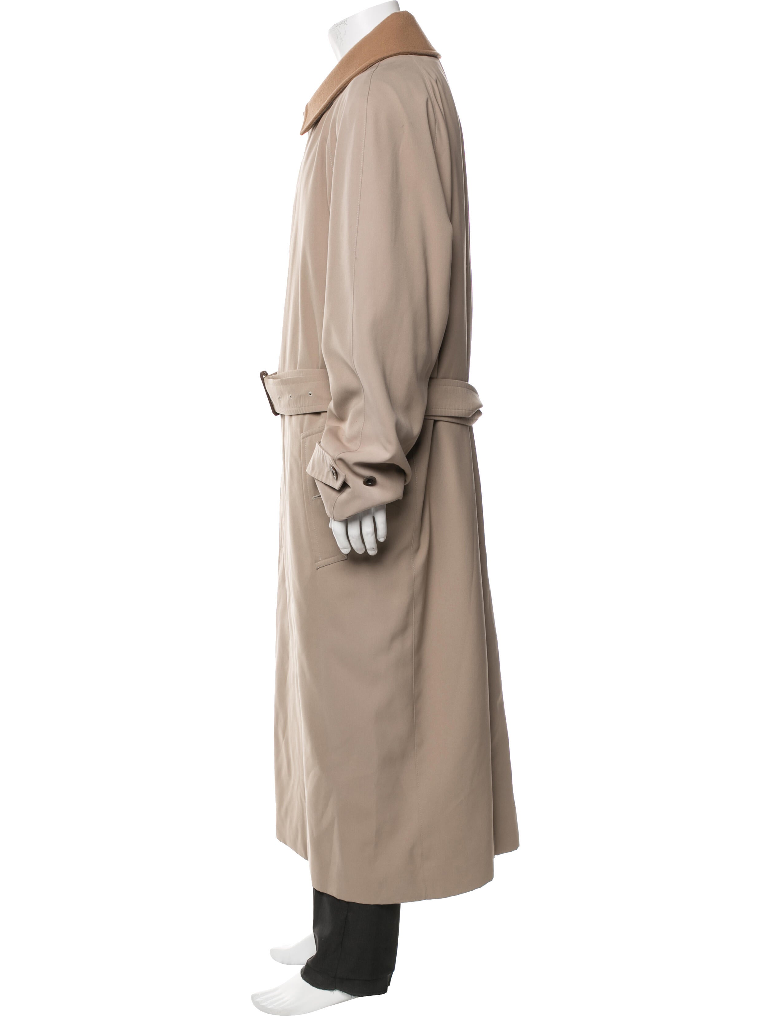 Burberry Nova Check Pattern Wool Trench Coat
