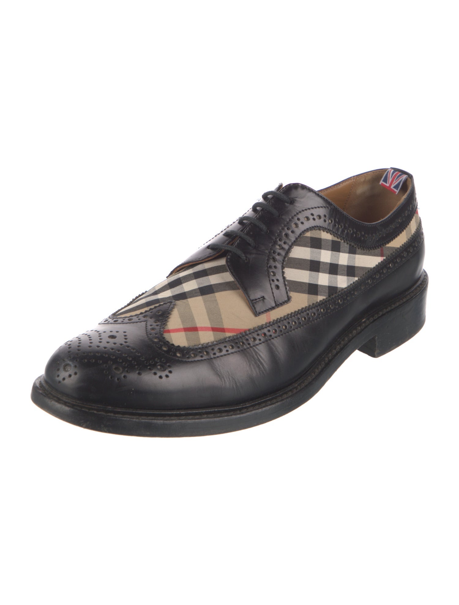 Burberry Nova Check Pattern Leather Spectators