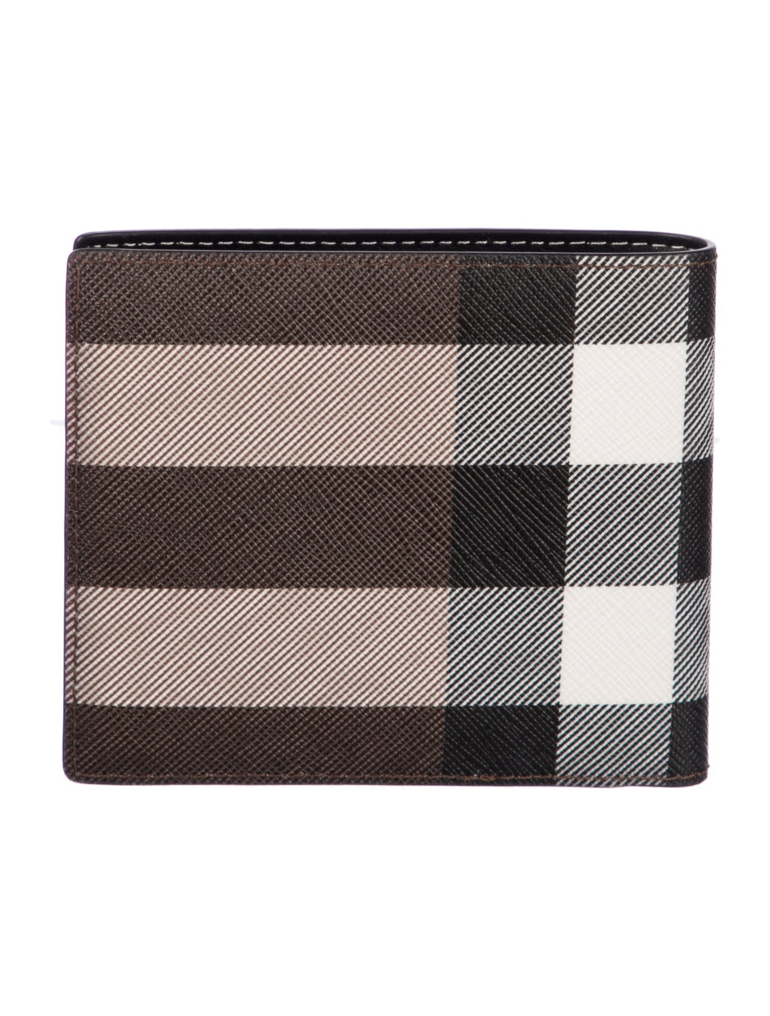 Burberry Plaid Print Bifold Wallet