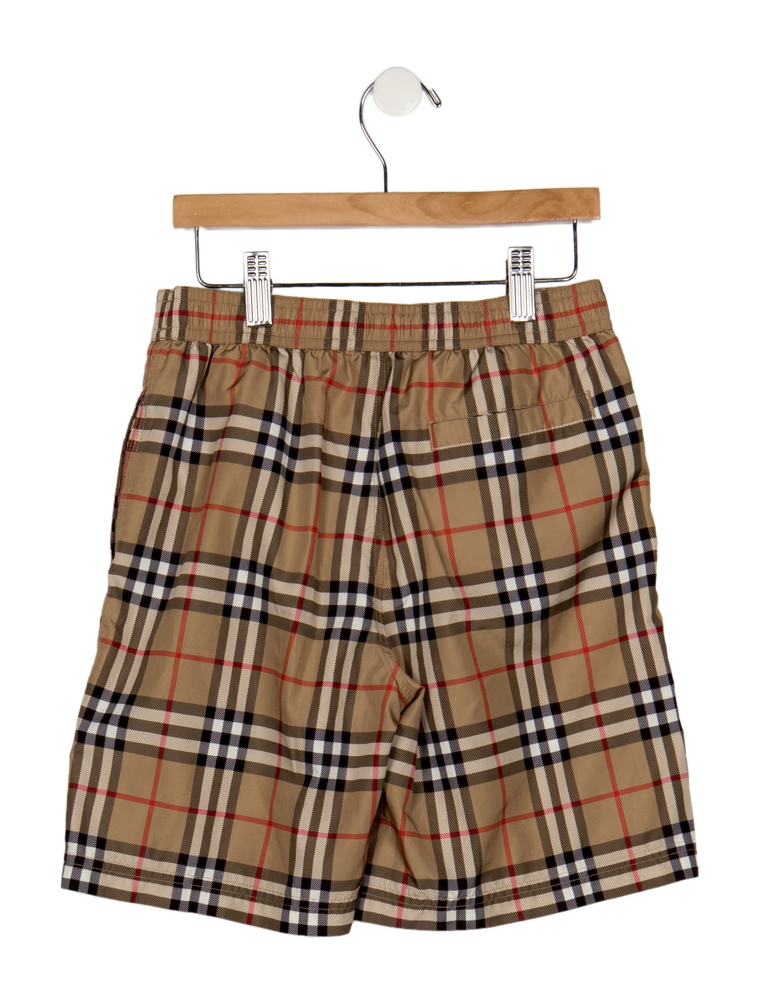 Burberry Neutral patterned shorts with mesh interior and elastic waist
