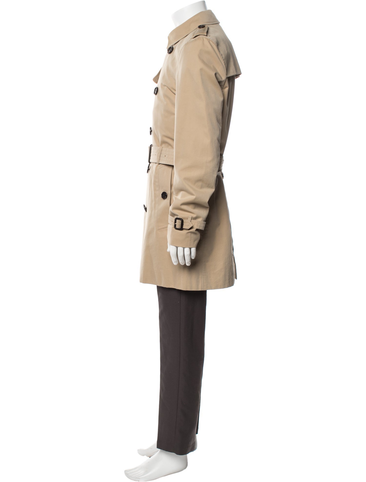 Burberry Prorsum Nova Check Pattern Trench Coat