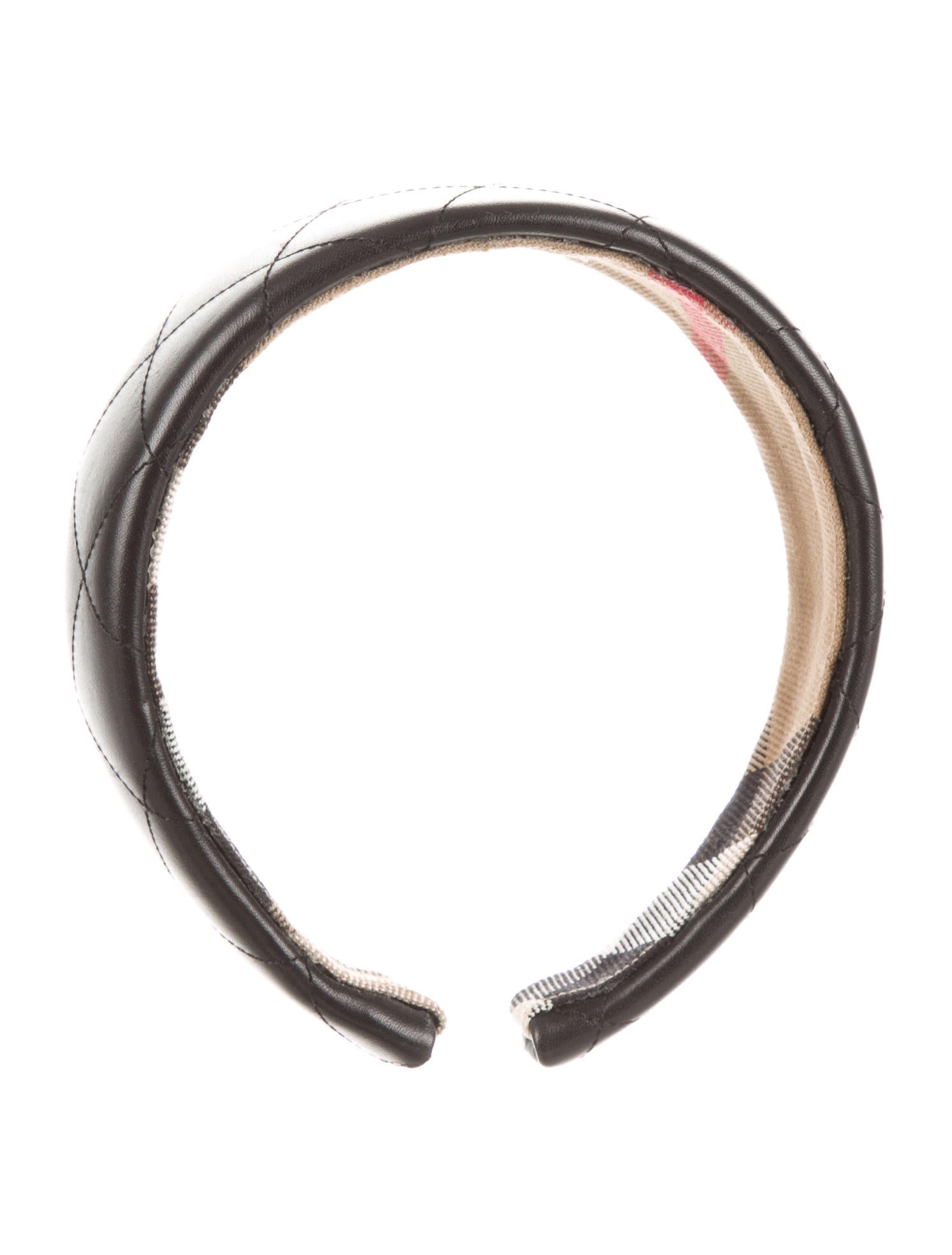 Burberry Quilted Leather Headband Accessories BUR58651 The RealReal