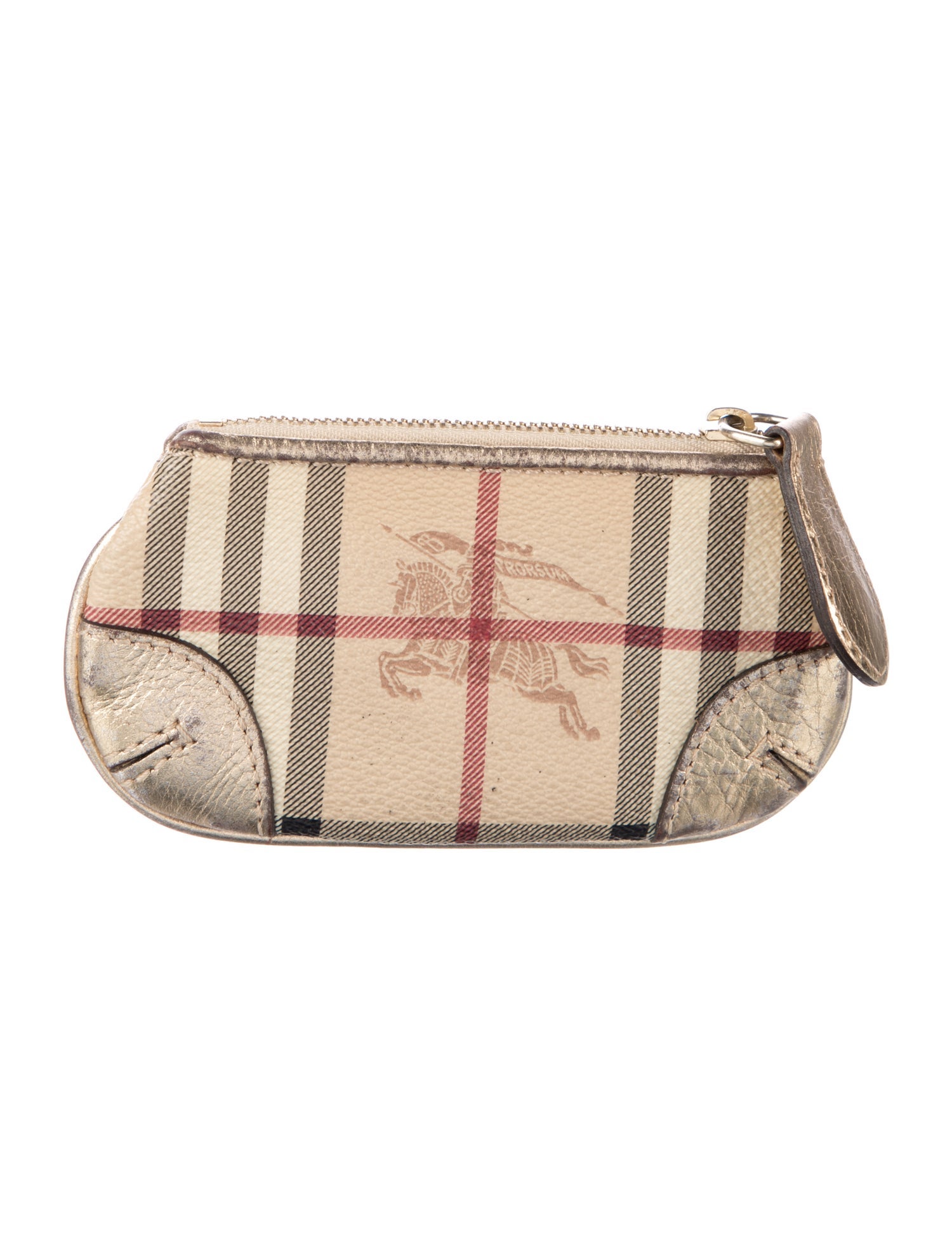 Burberry Haymarket Check Pattern Plaid Print Wallet