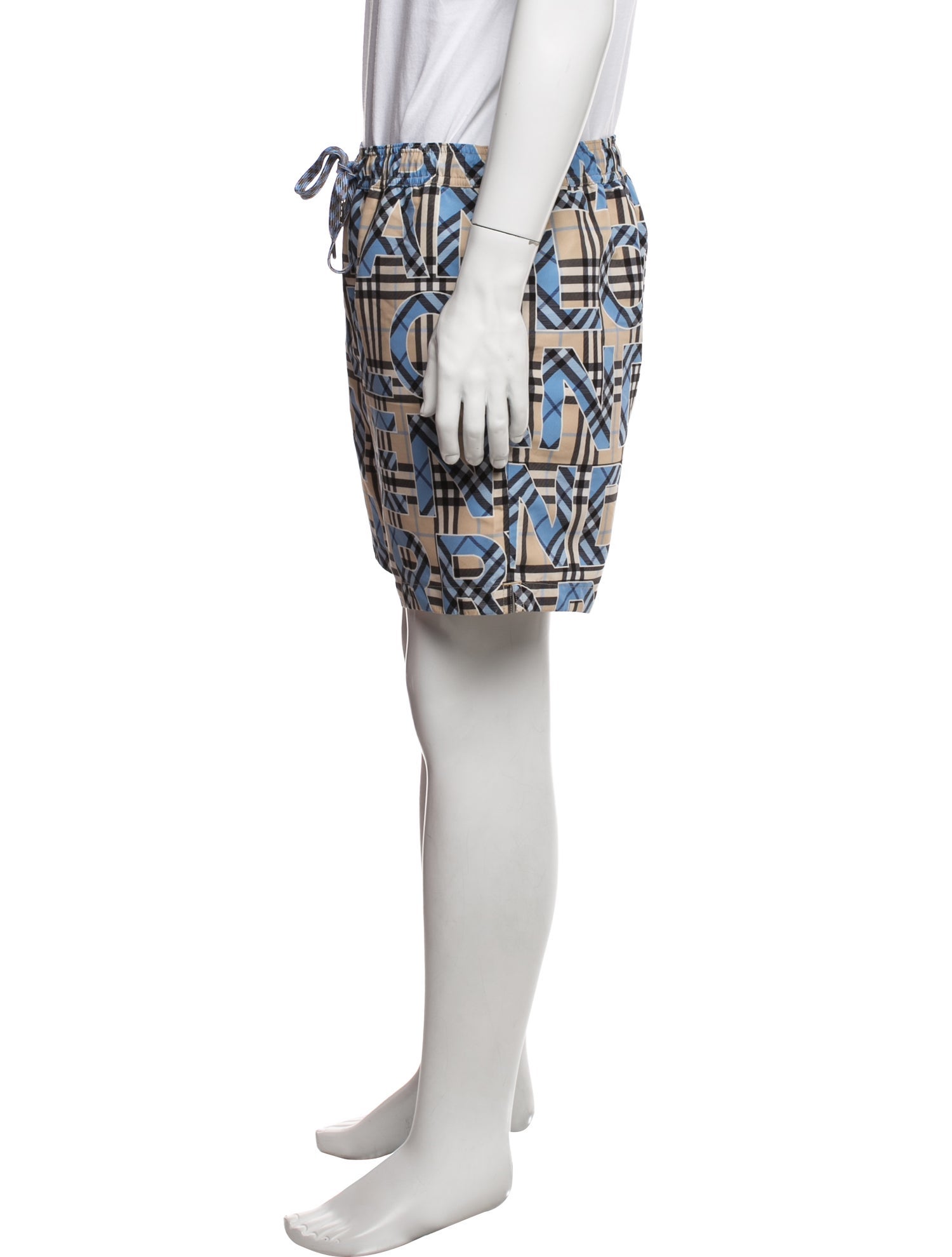 Burberry Plaid Print Swim Trunks