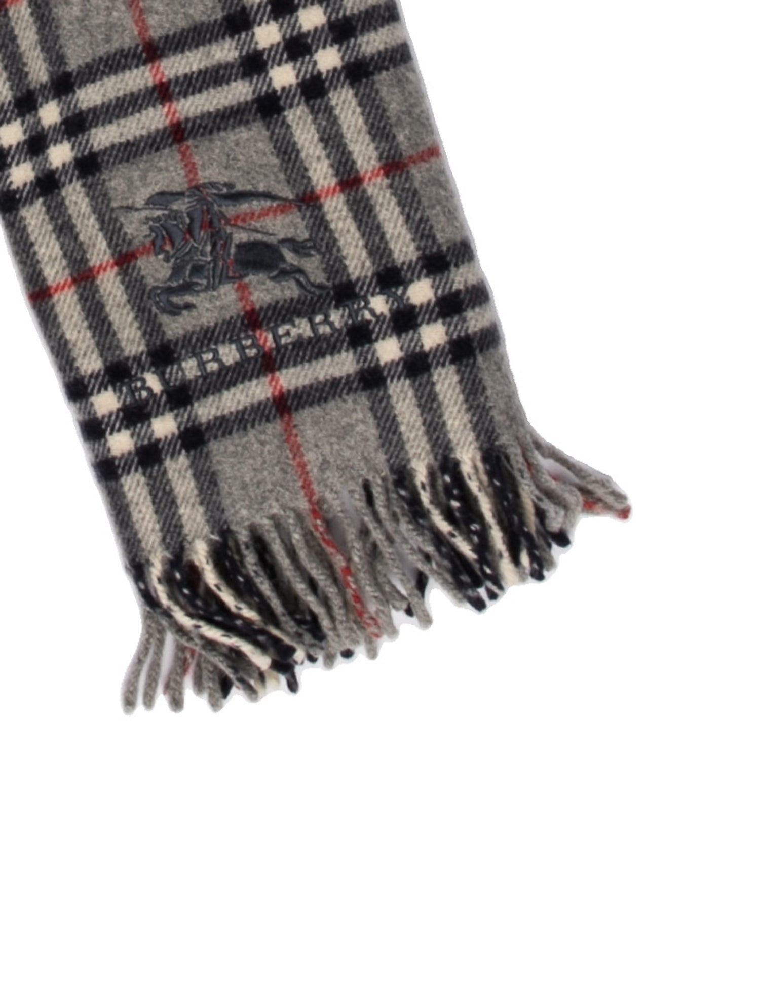 Burberry Cashmere Smoked Check Pattern Scarf
