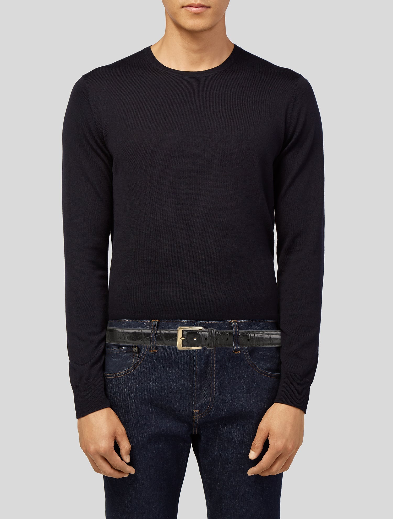 Burberry Embossed Leather Belt