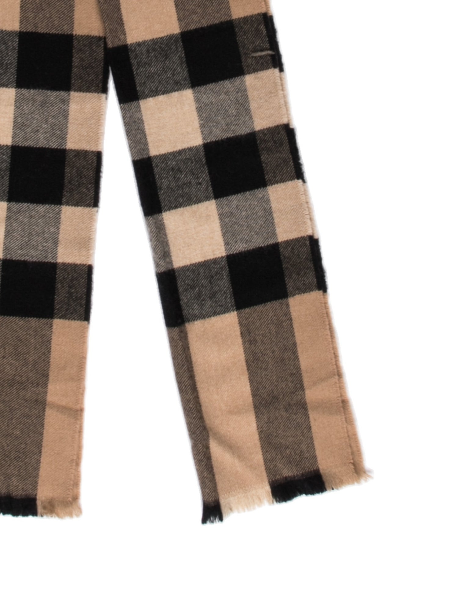 Burberry Wool Plaid Print Scarf